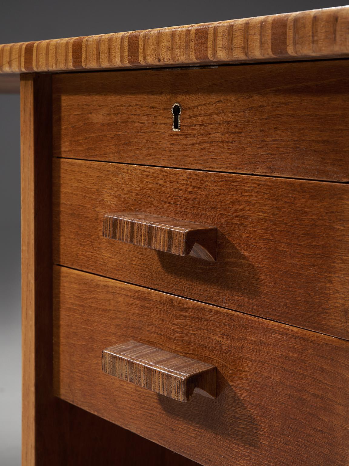 Mid-20th Century Italian Custom-Made Writing Desk and Chair