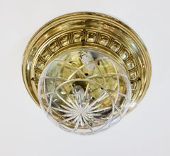 Italian Cut-Glass Flush Mount Light, Circa 1910