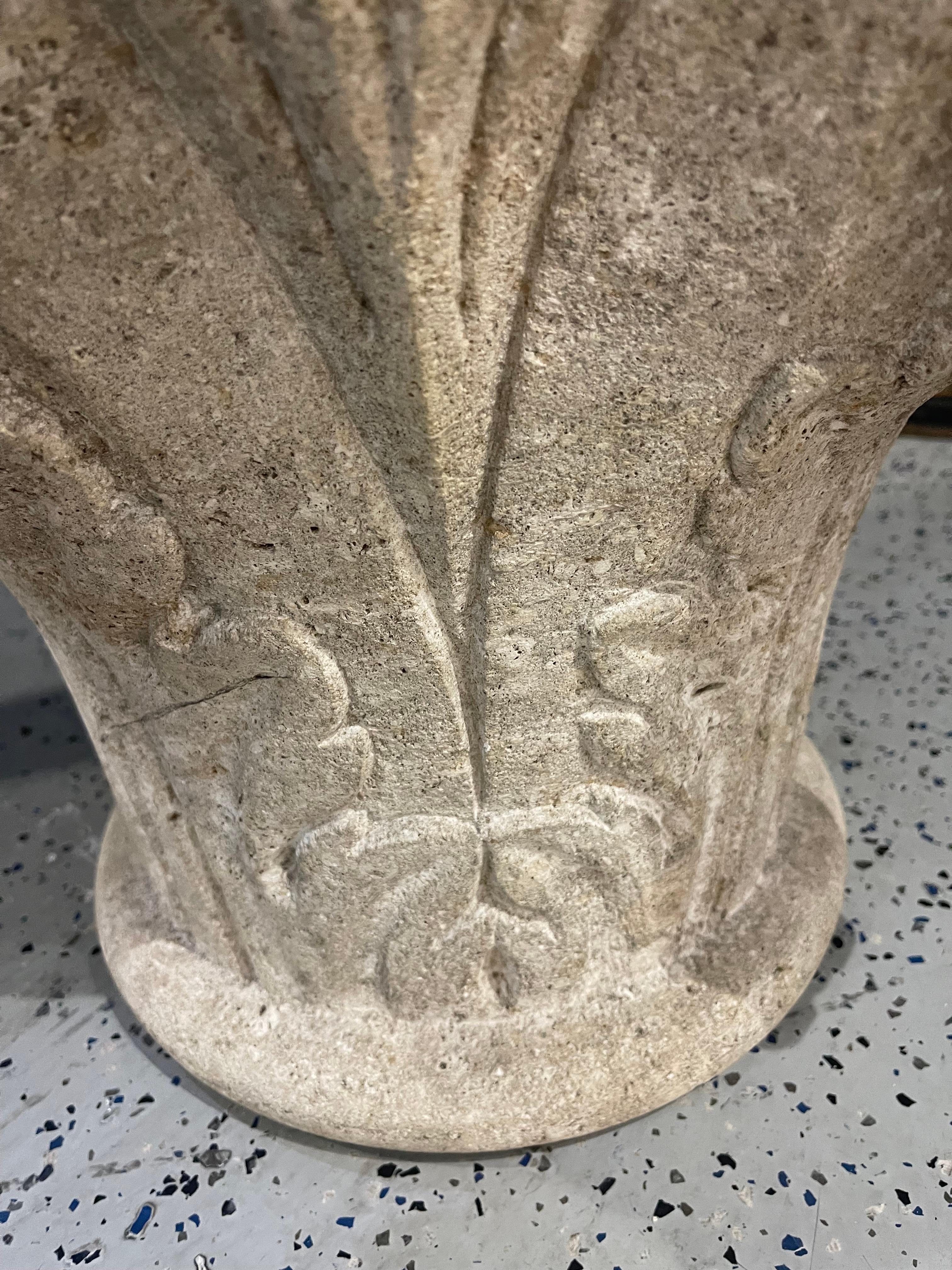 Italian Cut Stone Base, 18th Century For Sale 9