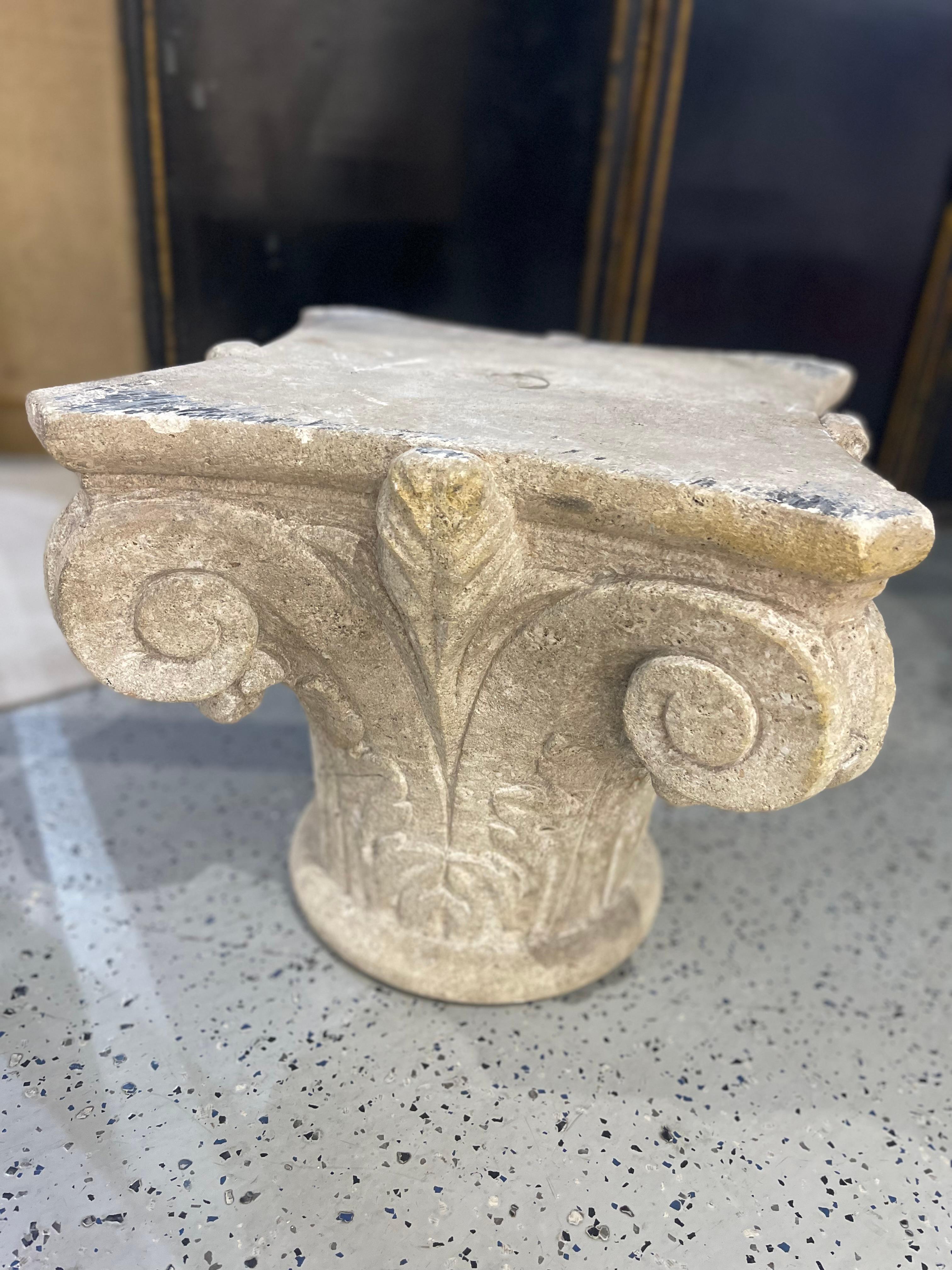 Italian Cut Stone Base, 18th Century For Sale 13