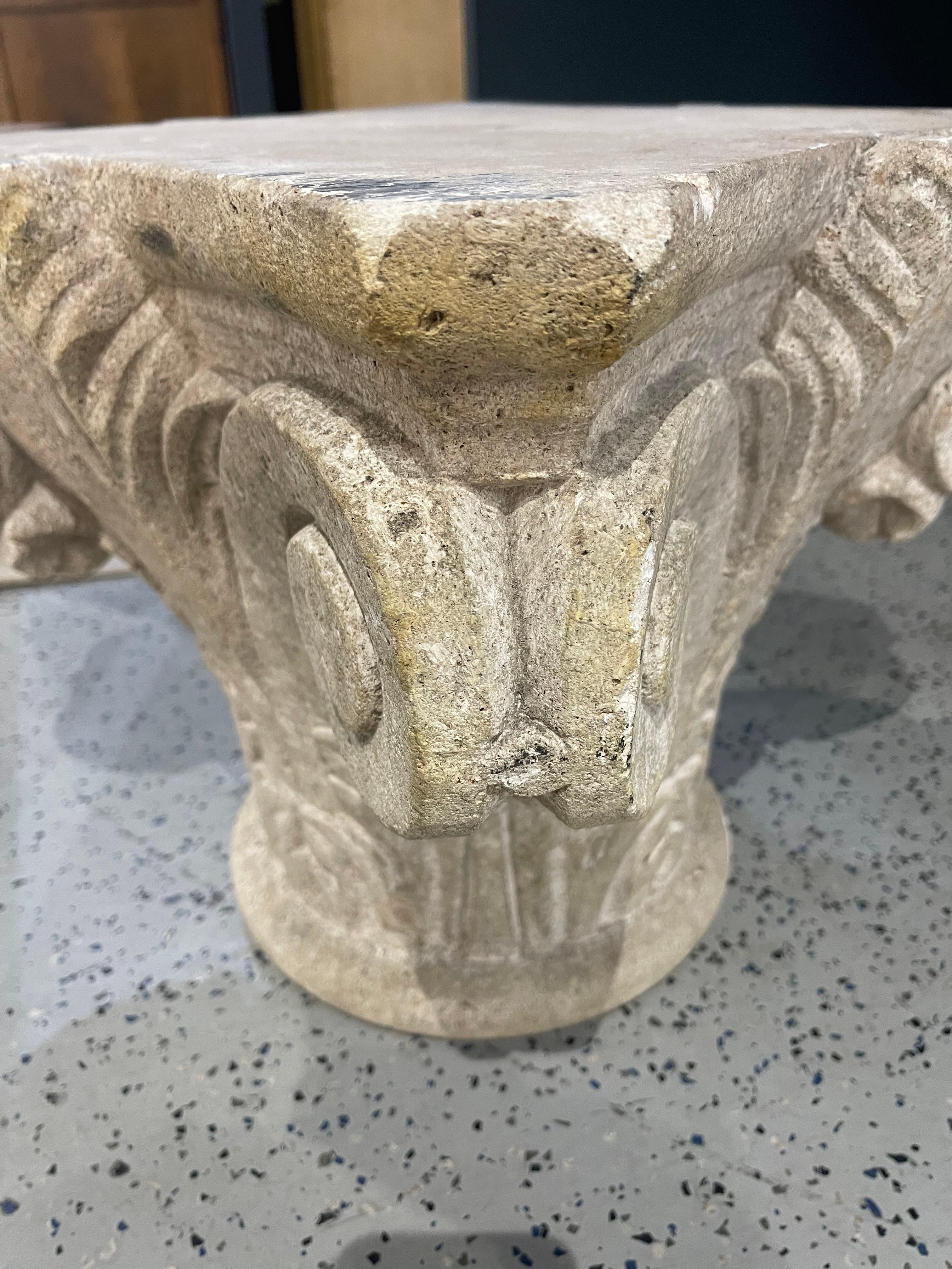 Italian Cut Stone Base, 18th Century For Sale 14