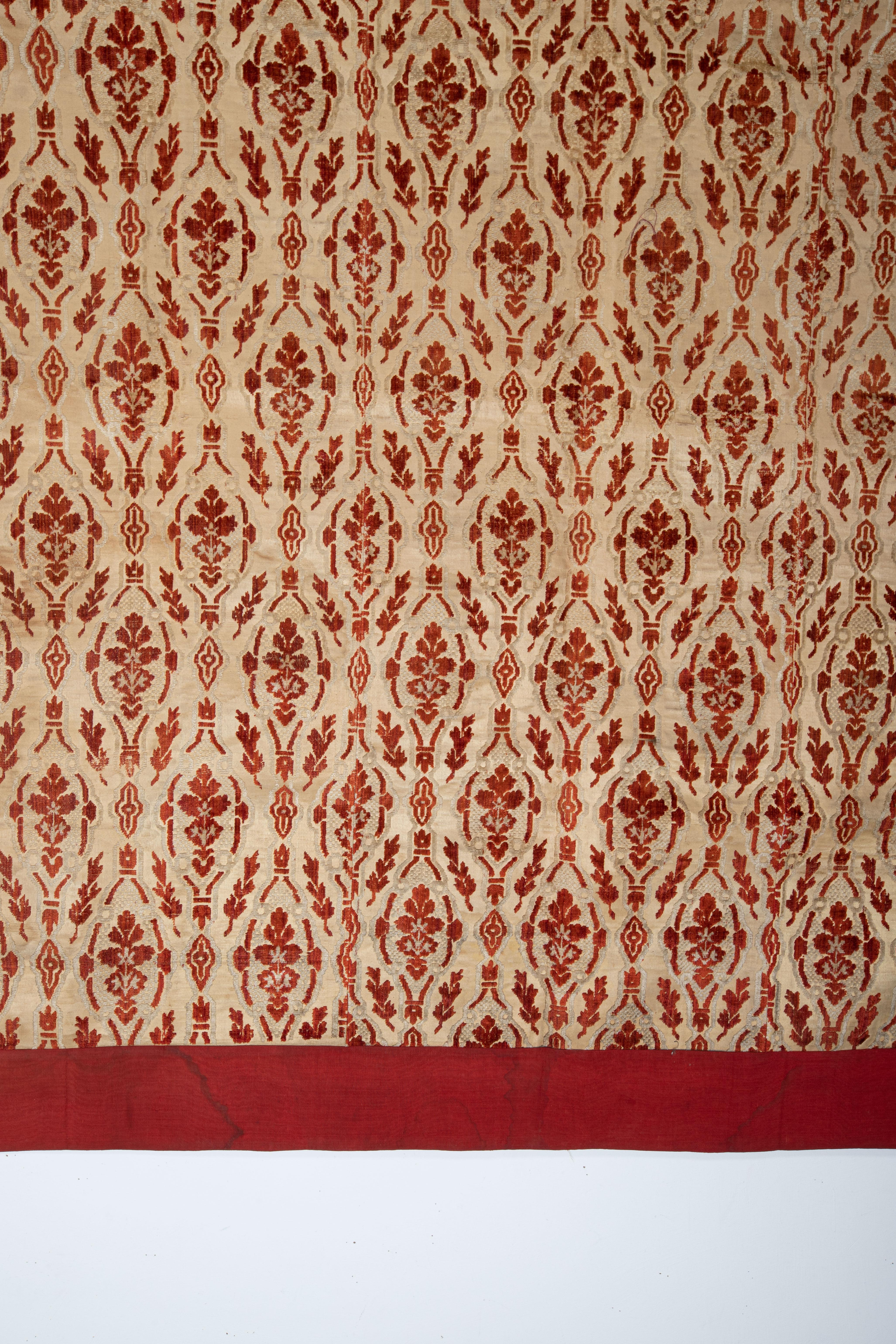 Renaissance Revival Italian Cut-Velvet Panel, 19th C For Sale