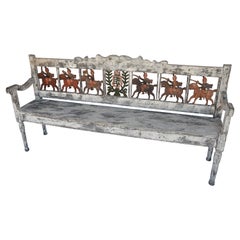 Antique Italian Cutout Bench