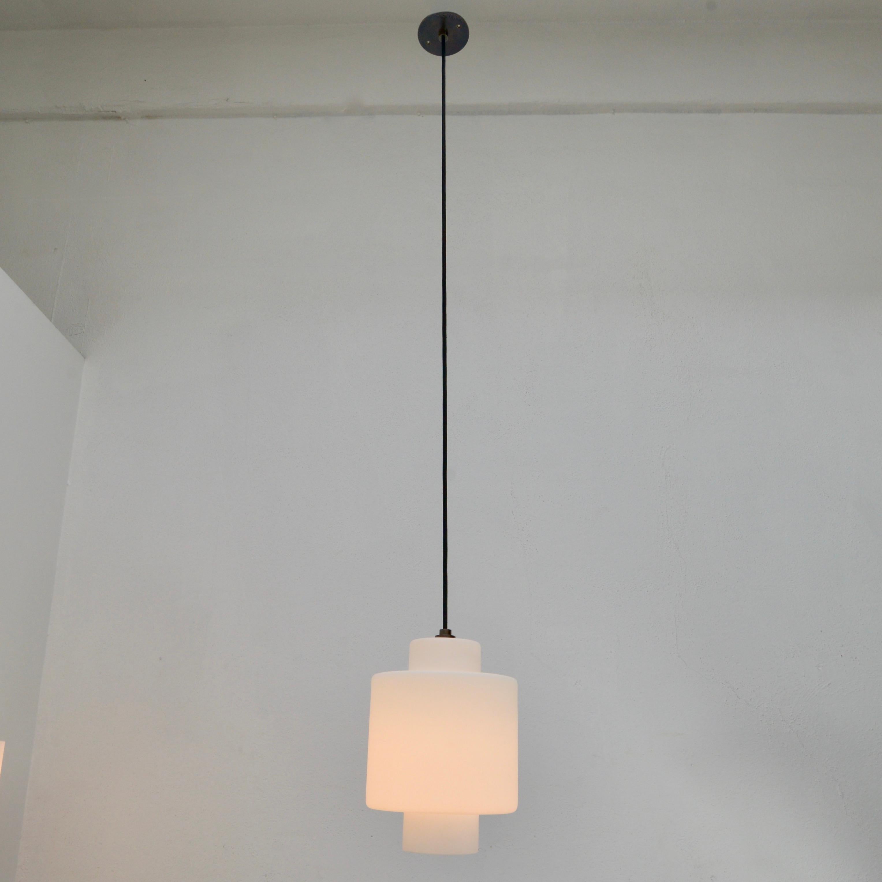 Italian Cylindrical Pendants In Good Condition For Sale In Los Angeles, CA