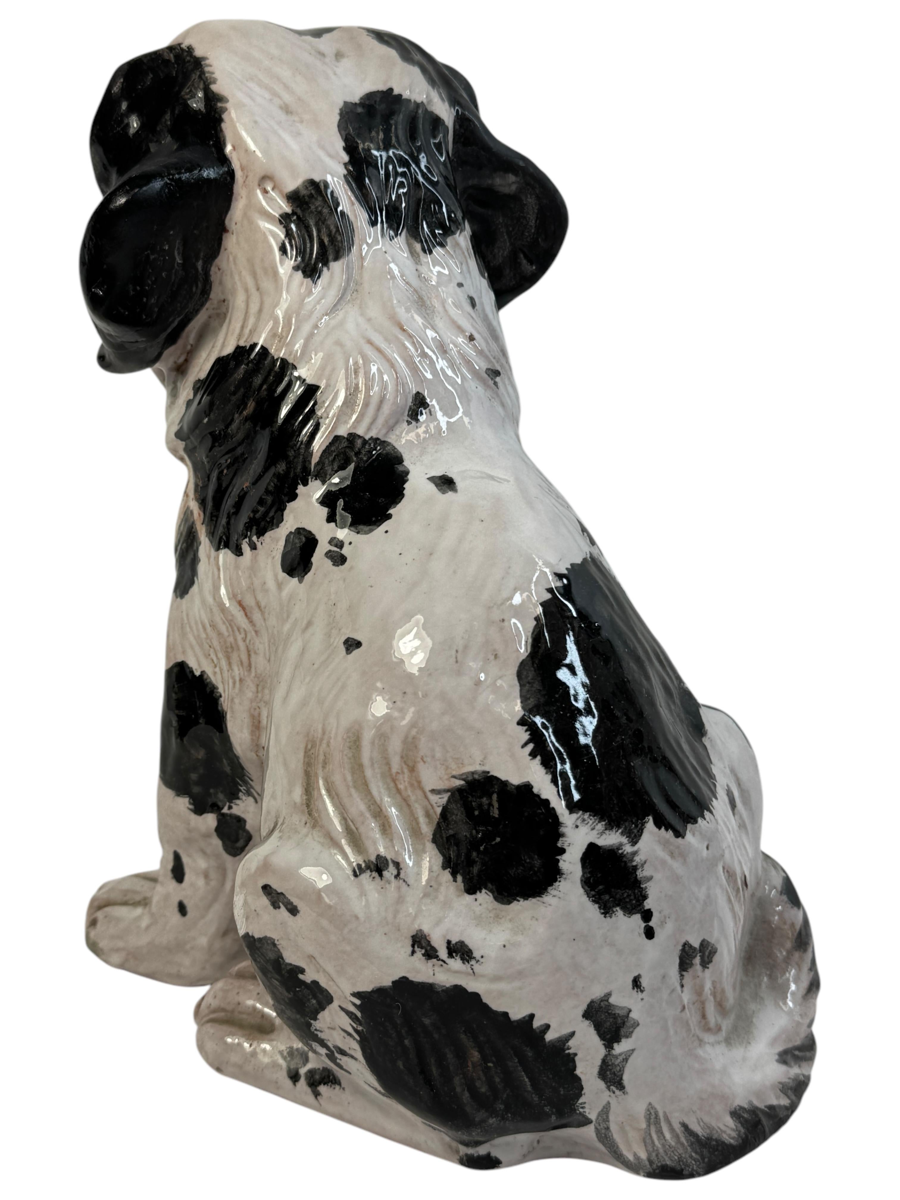 Cucciolo dalmata italiano in terracotta statua di cane Vintage, anni '60 in vendita 2