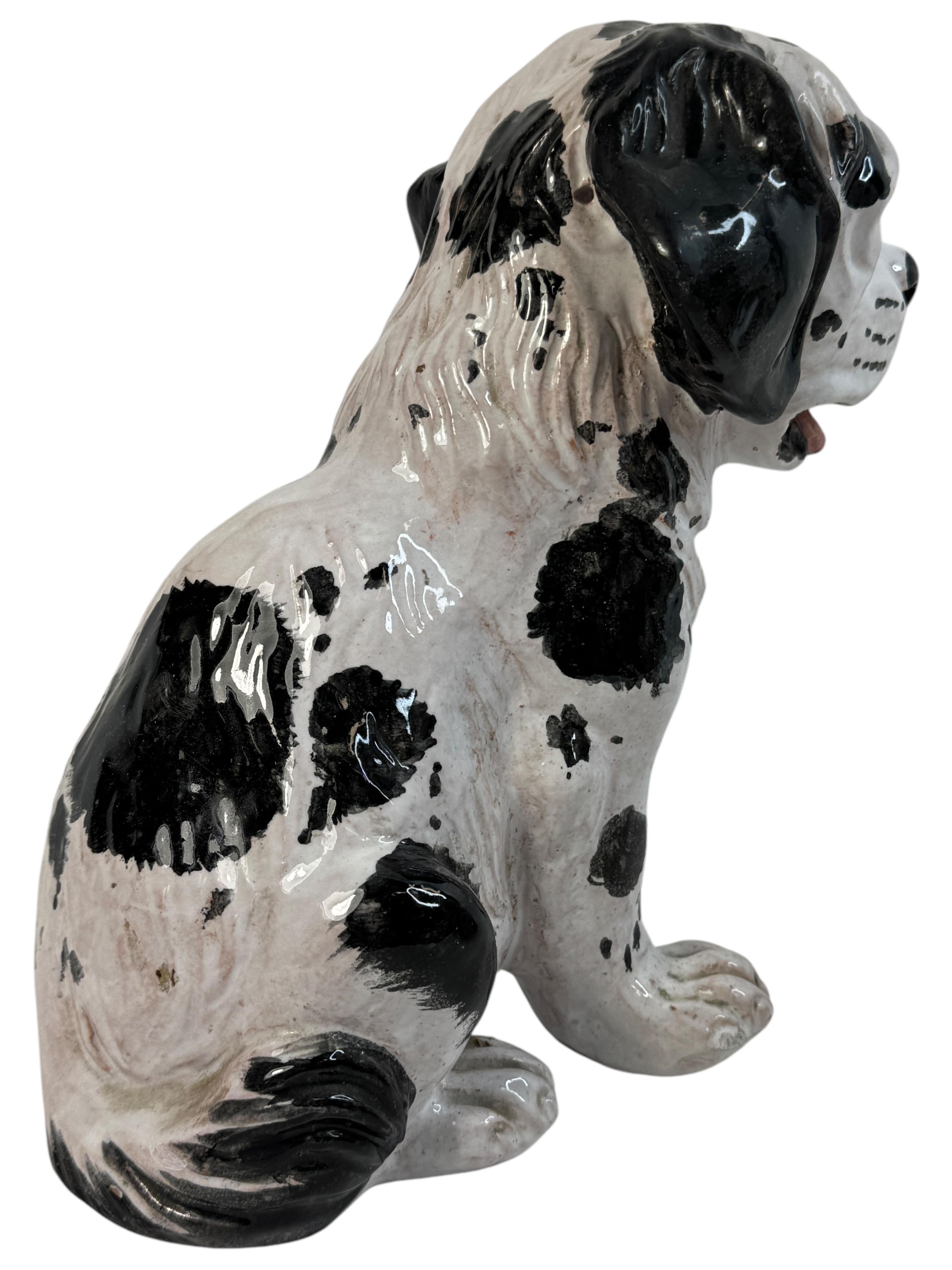 Cucciolo dalmata italiano in terracotta statua di cane Vintage, anni '60 in vendita 3