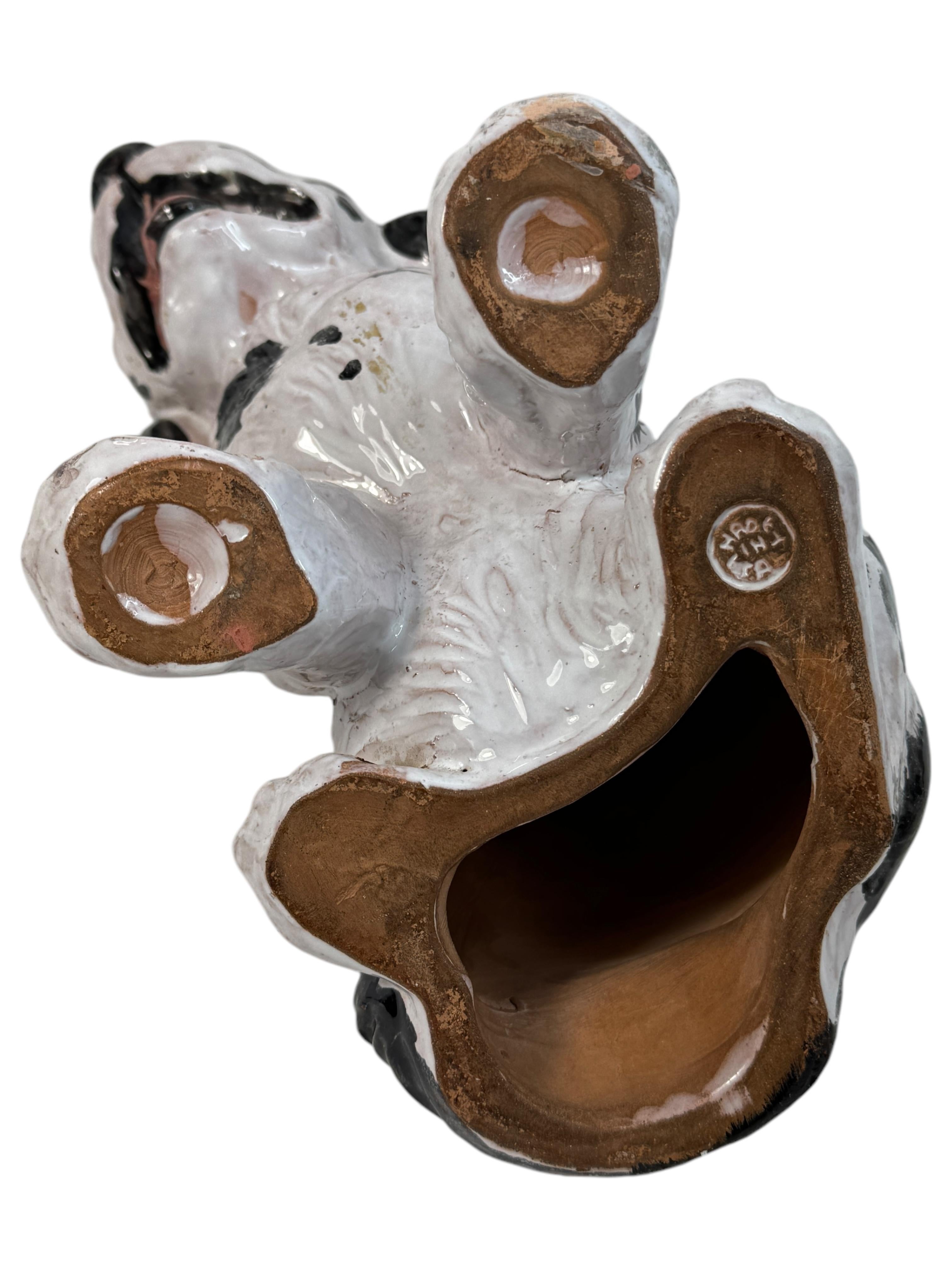 Cucciolo dalmata italiano in terracotta statua di cane Vintage, anni '60 in vendita 6