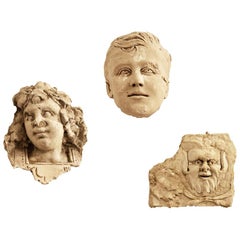 Italian De Rossi Plaster Bust Set of Three, 1930s