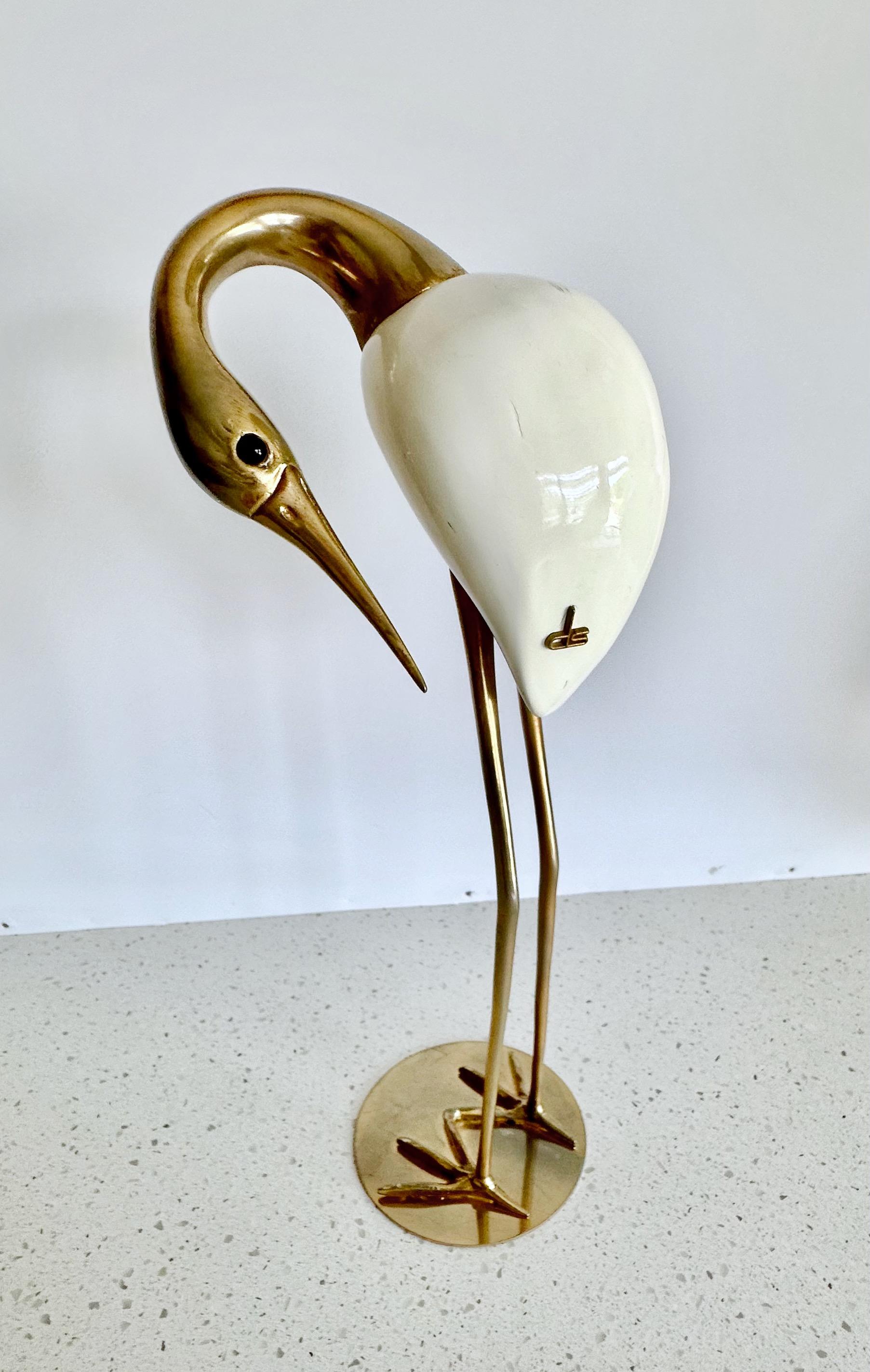 Italiano De Stijl Firenze Mid-Century  Scultura figurata di gru in vendita 11