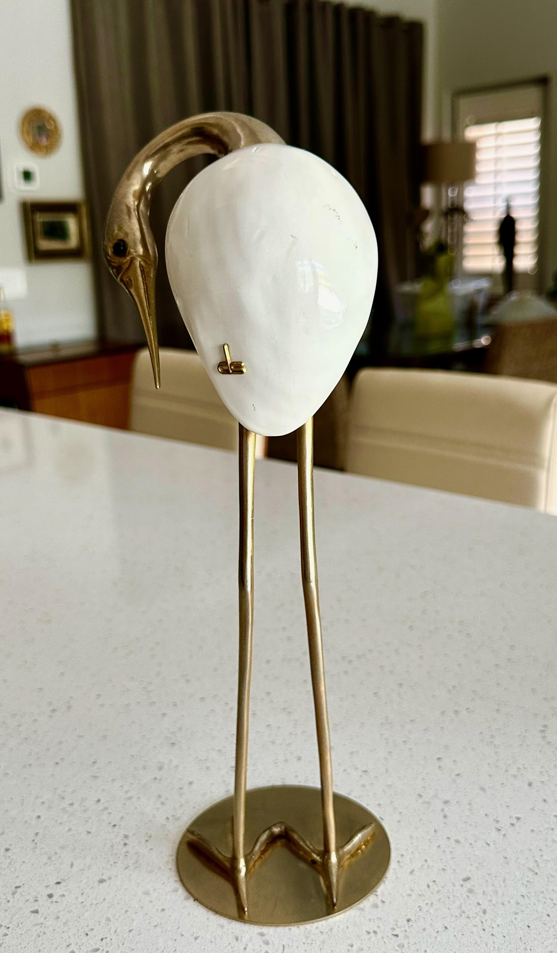 Metà XX secolo Italiano De Stijl Firenze Mid-Century  Scultura figurata di gru in vendita
