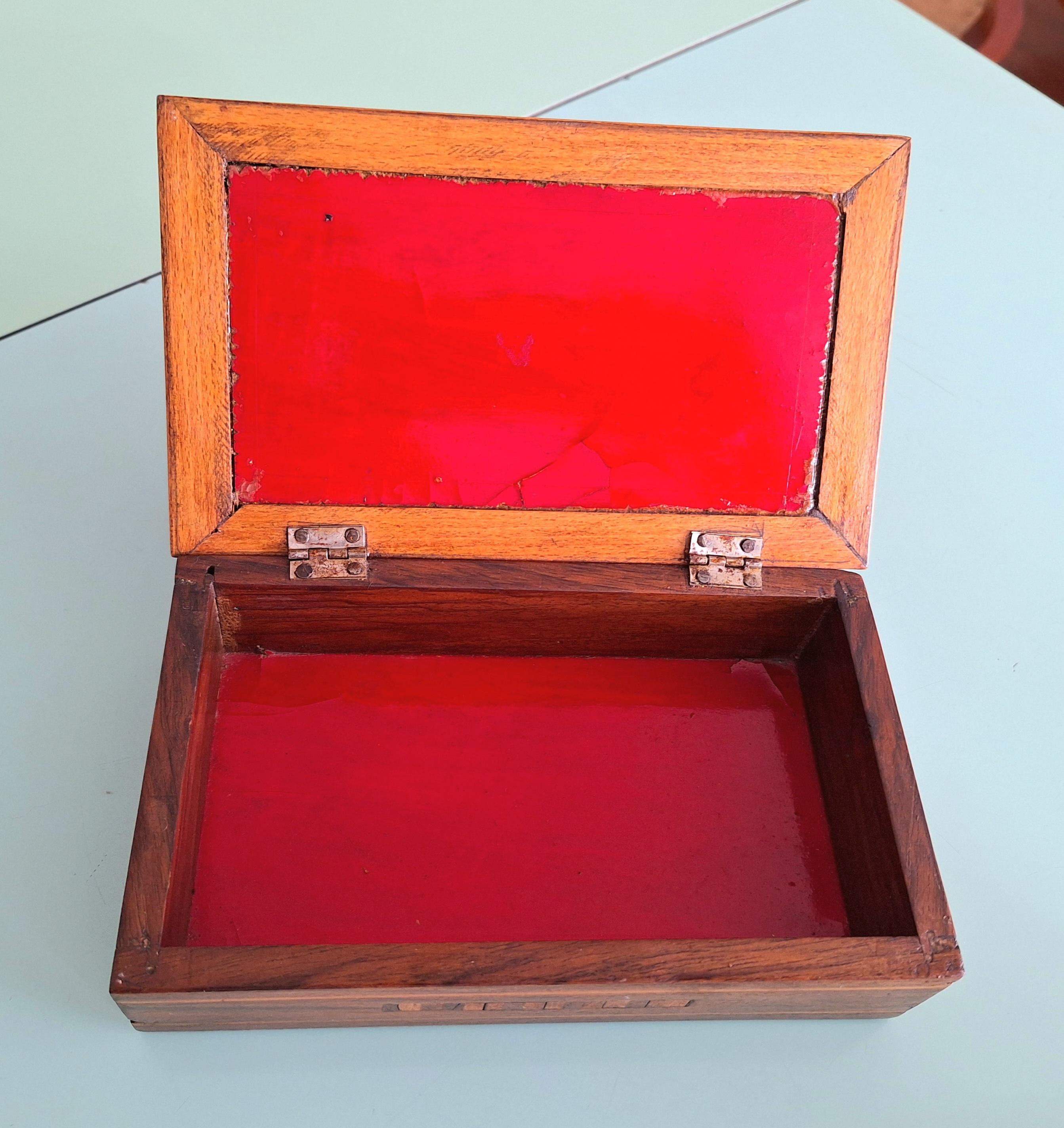 Wood box  intarziato (inlaid woodwork).