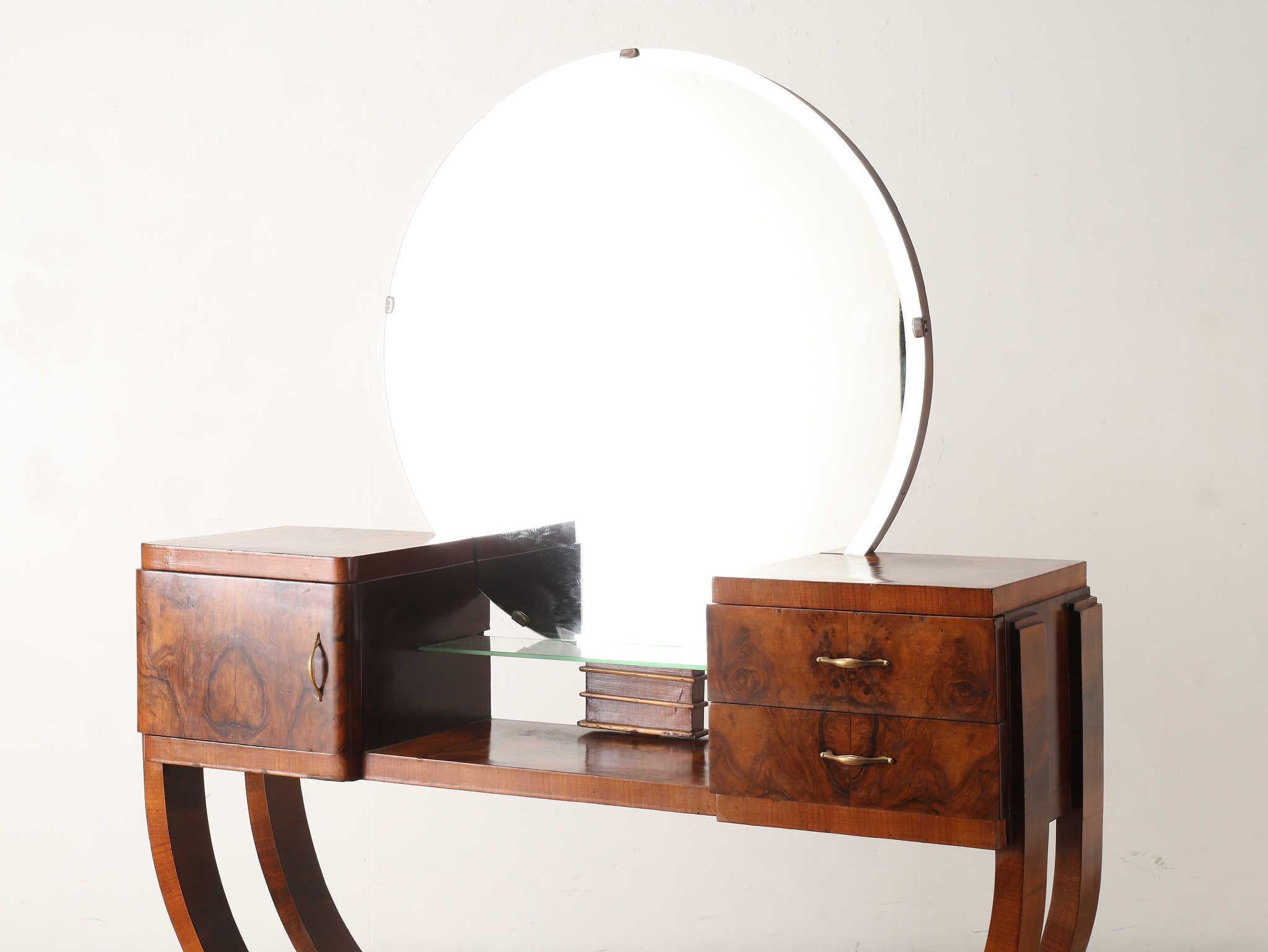 Mid-Century moderno Tavolino da toilette Deco italiano