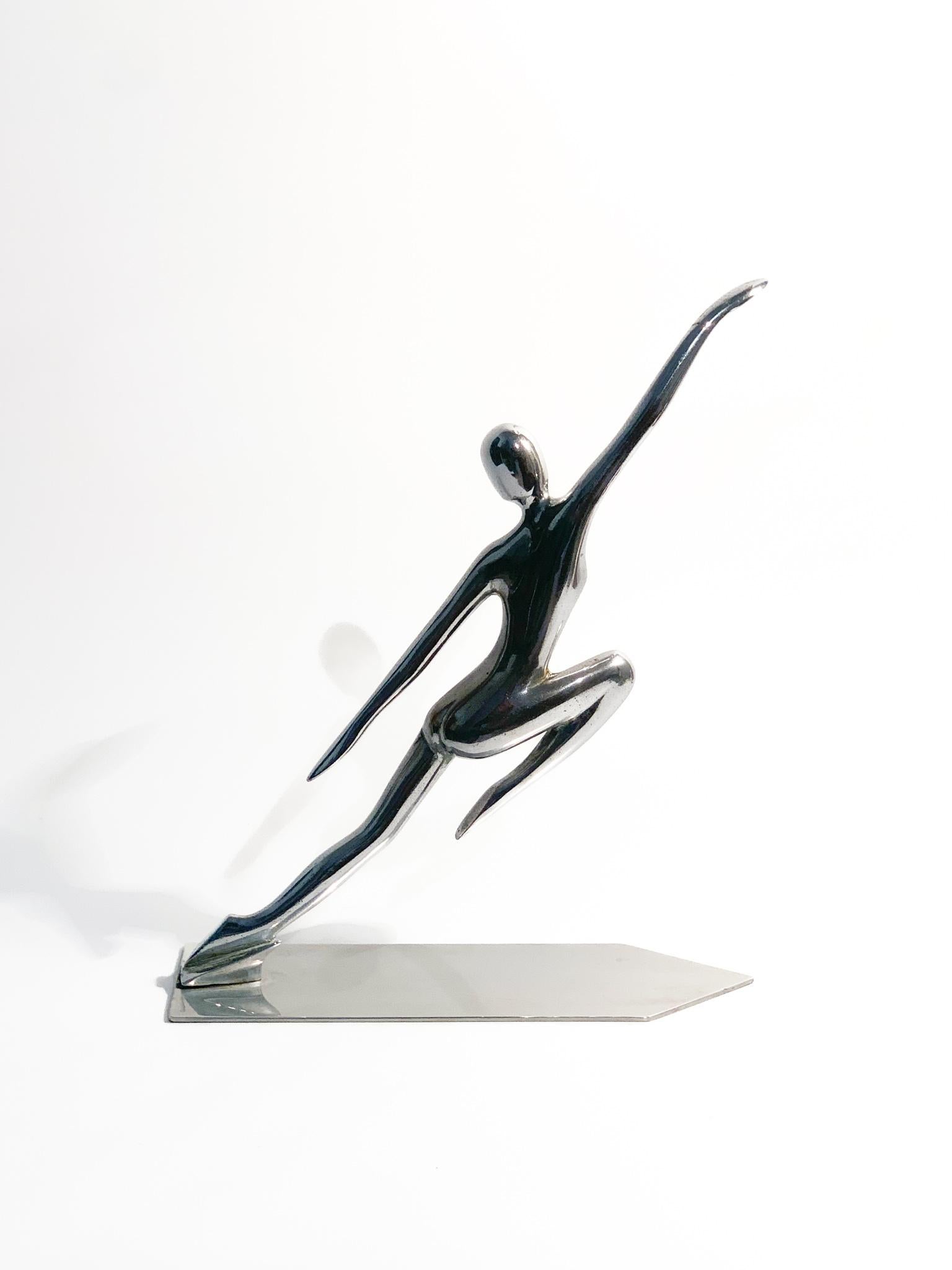 Italian Decò Sculpture of a Dancer in Artistic Metal from the 1930s 5