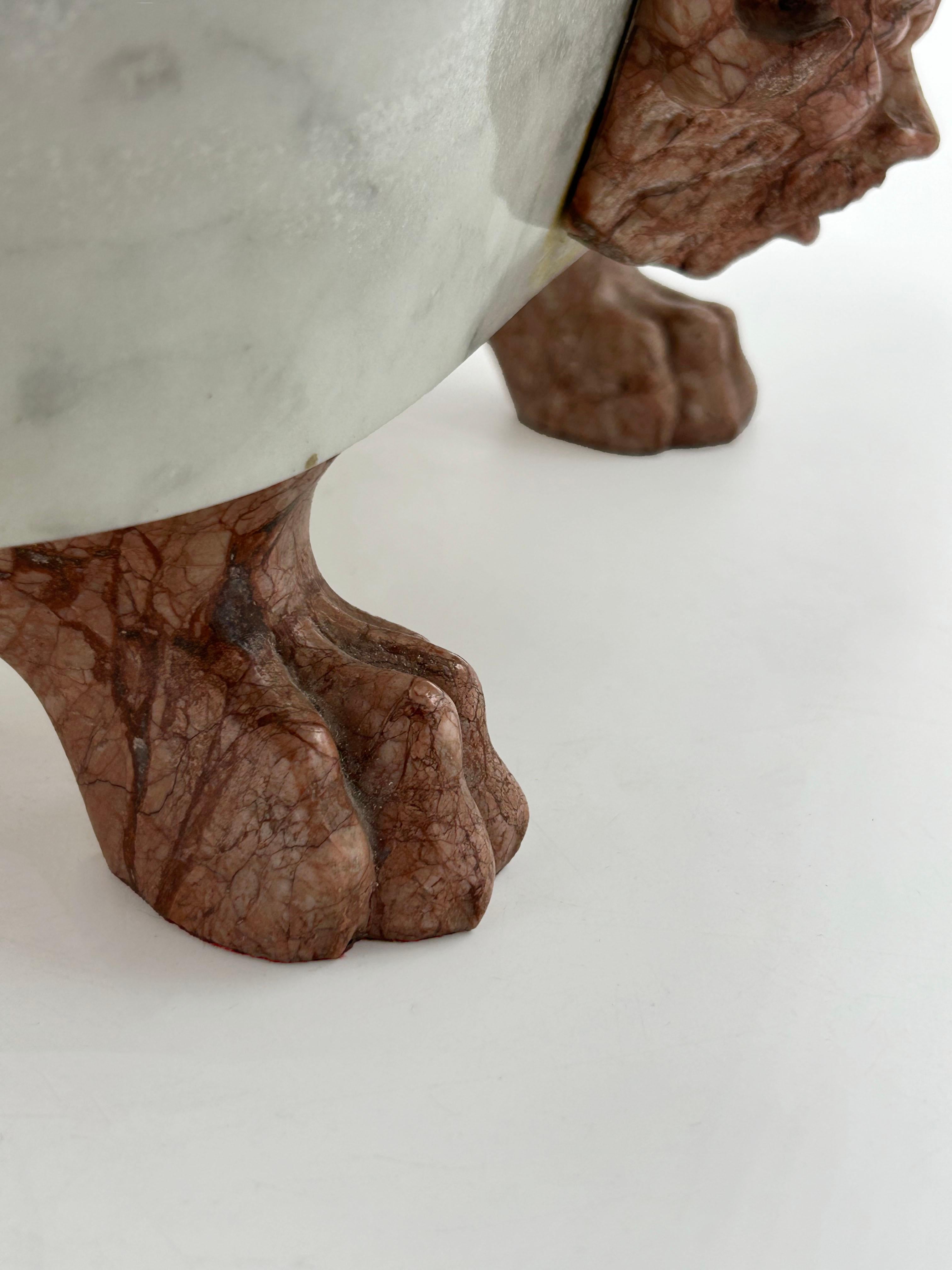 XX secolo Vasca da bagno decorativa italiana in marmo bicolore in vendita