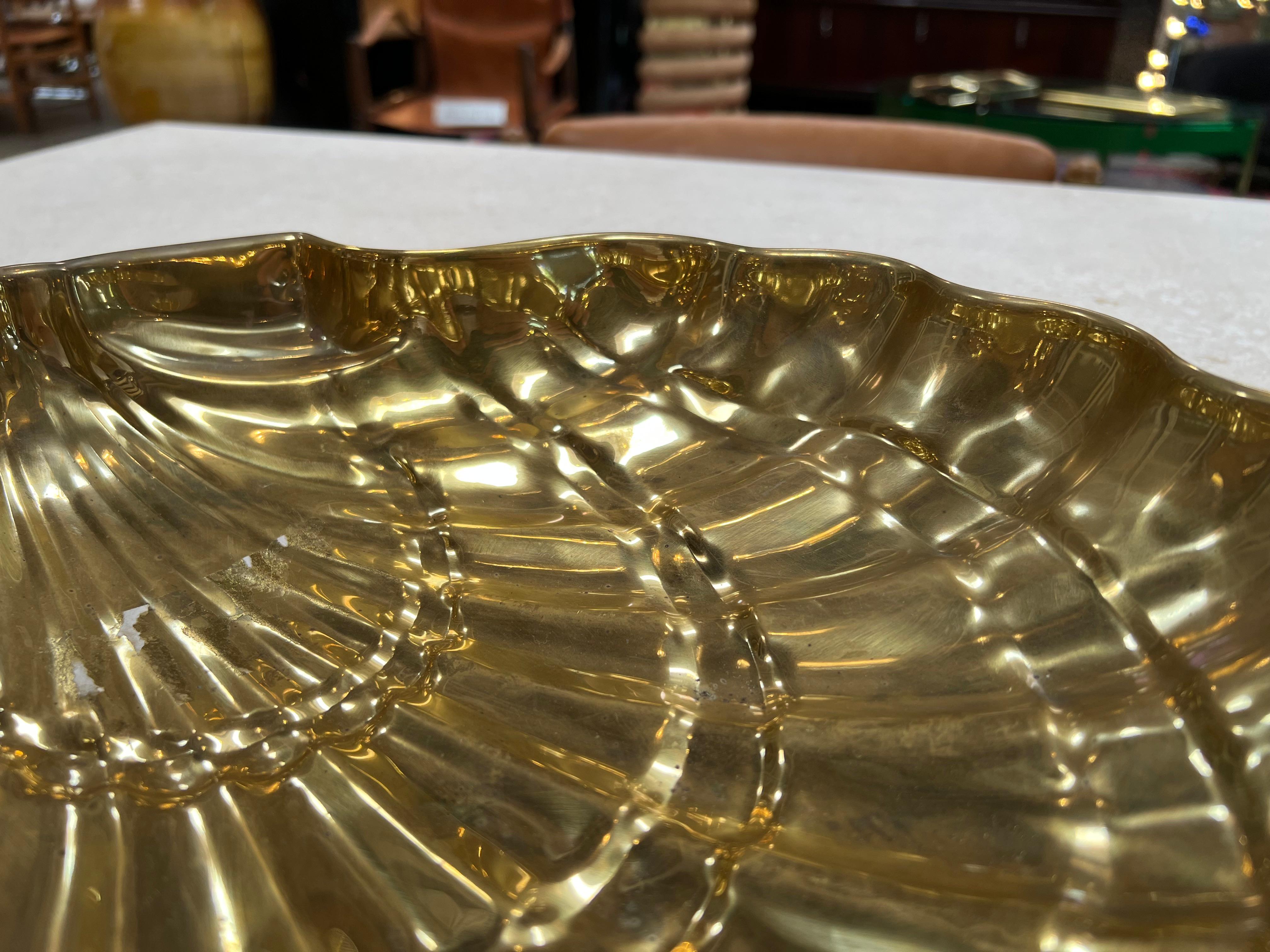 Beautiful Italian Decorative fully brass shell made in 1980s

