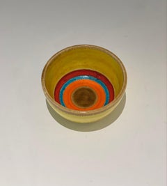 Italian Decorative Mid-Century Ceramic Cup Signed by Gambone