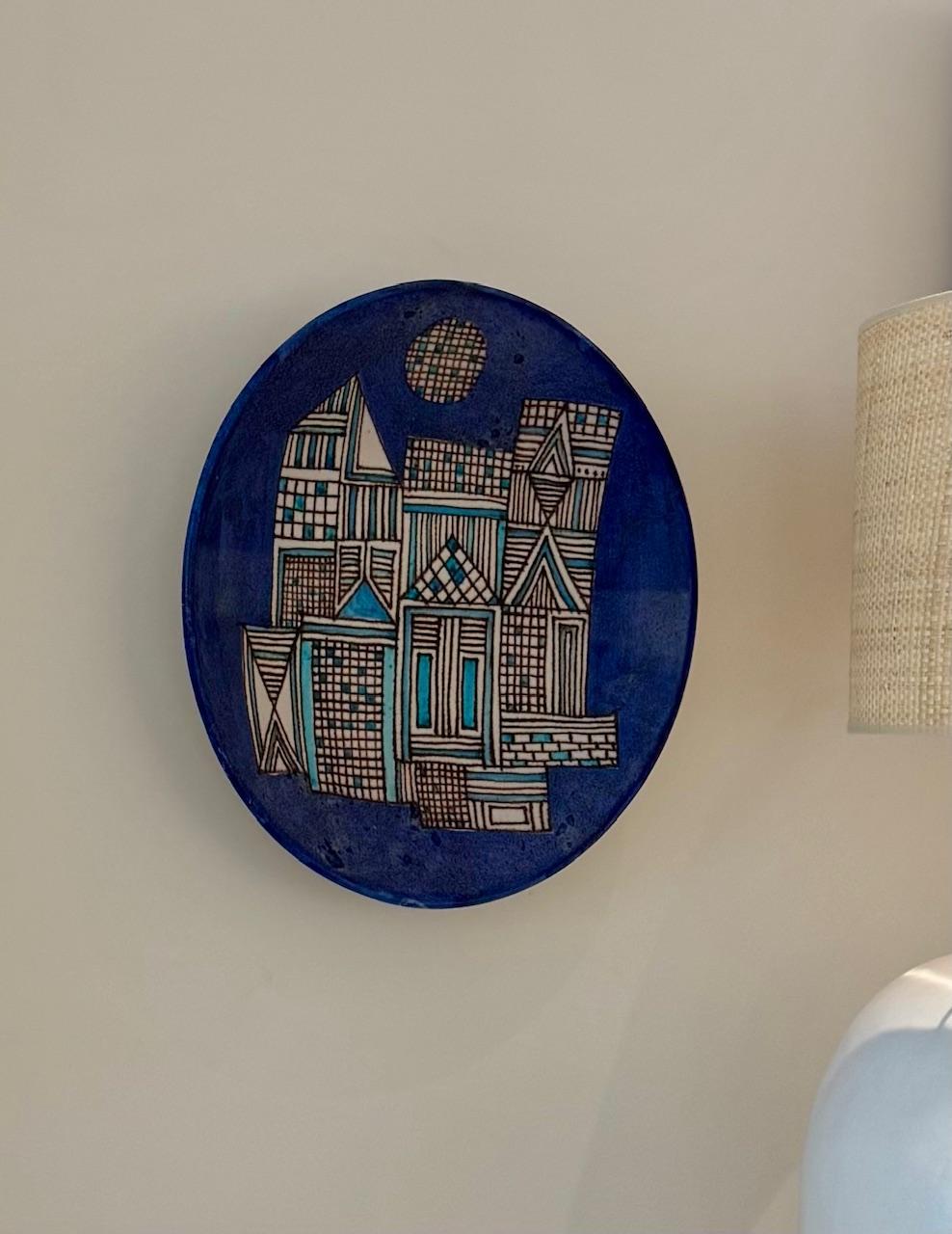 Plat décoratif italien du milieu du siècle signé par Guido Gambone en vente 2