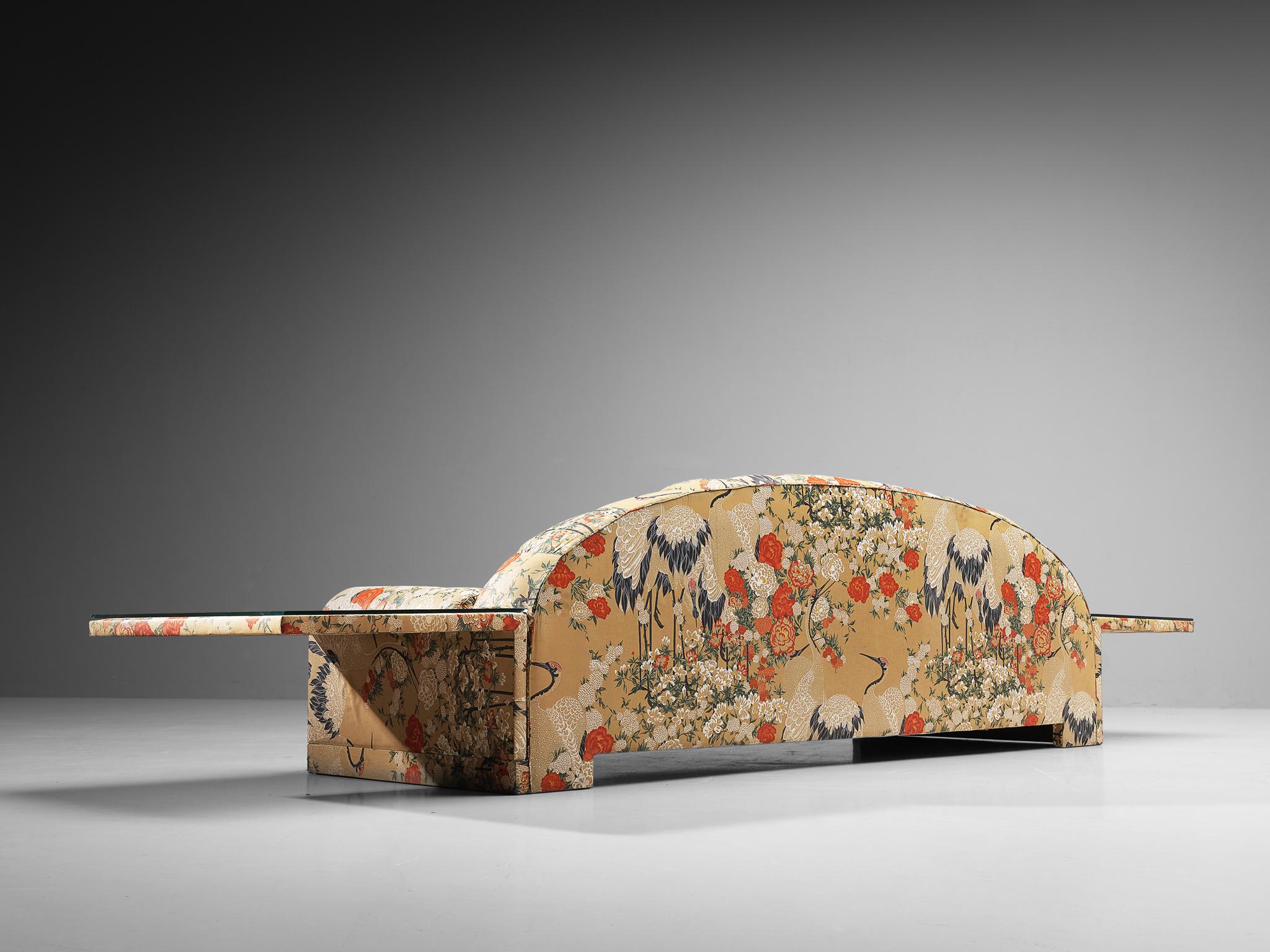 Italian Decorative Sofa in Floral Upholstery 1