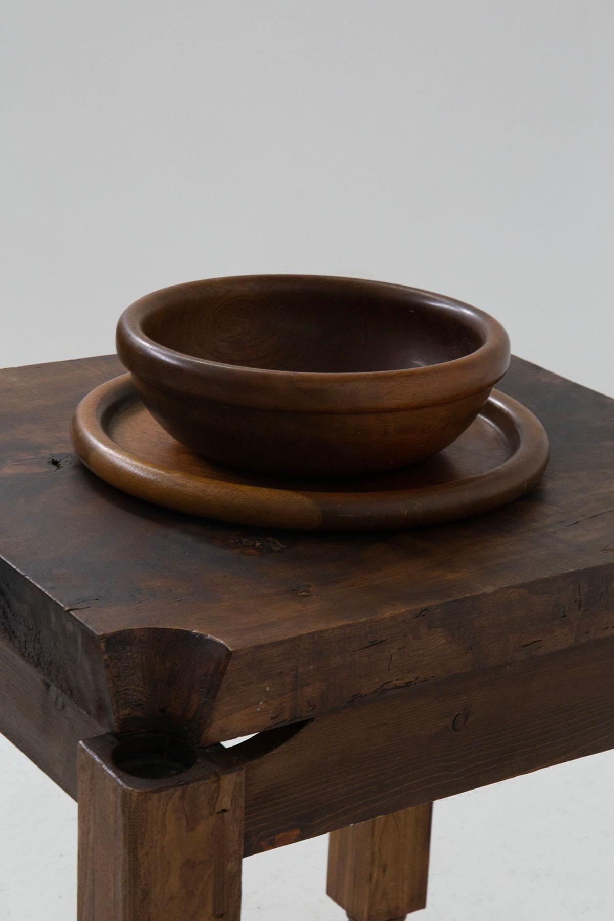 Italian Decorative Wooden Bowls by by Ingo Knuth for DMK Daniela Mola, Label In Good Condition In Milano, IT