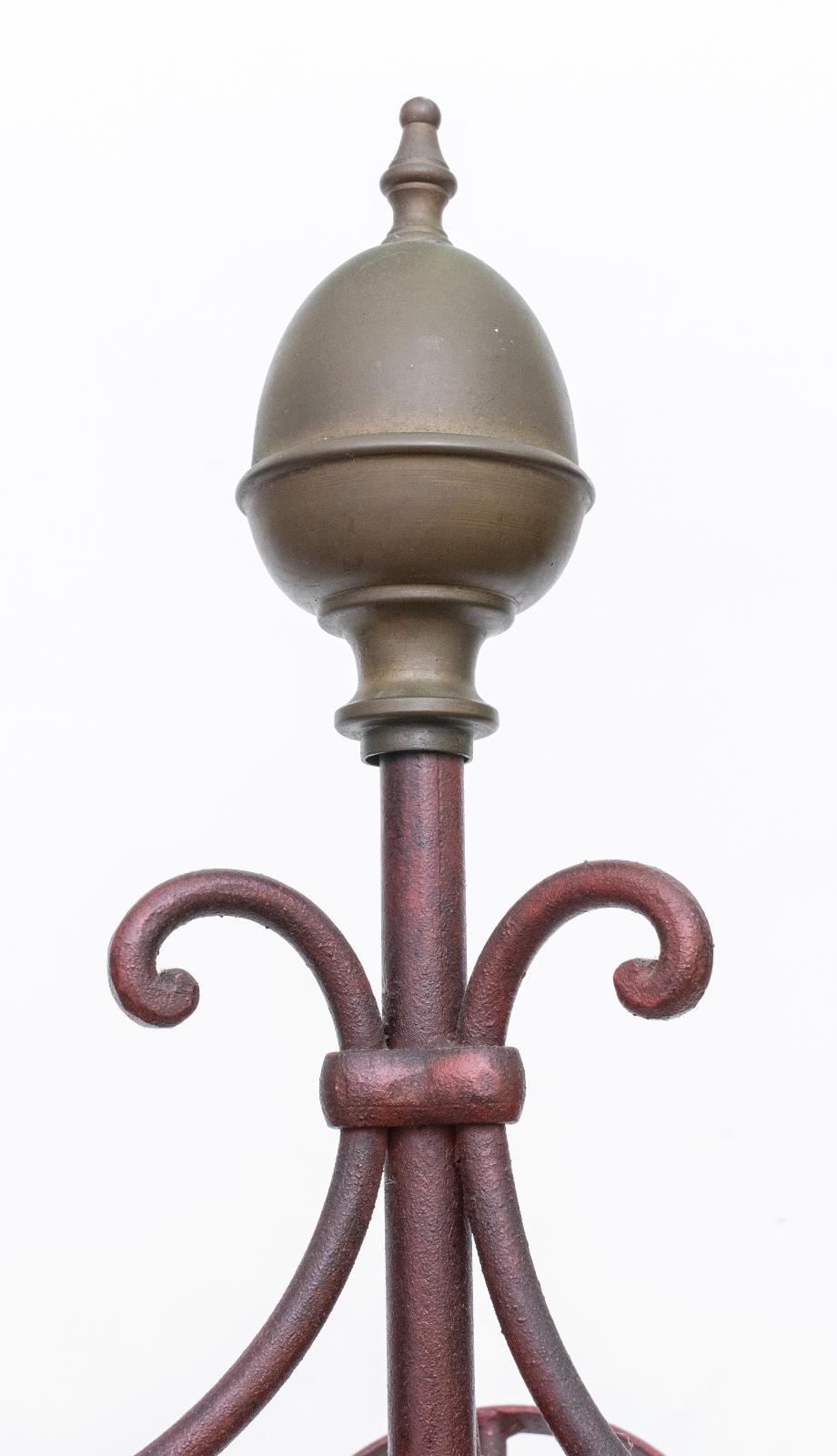 Italian Deep Red Metal Coat Rack, circa 1940s In Good Condition In New York, NY