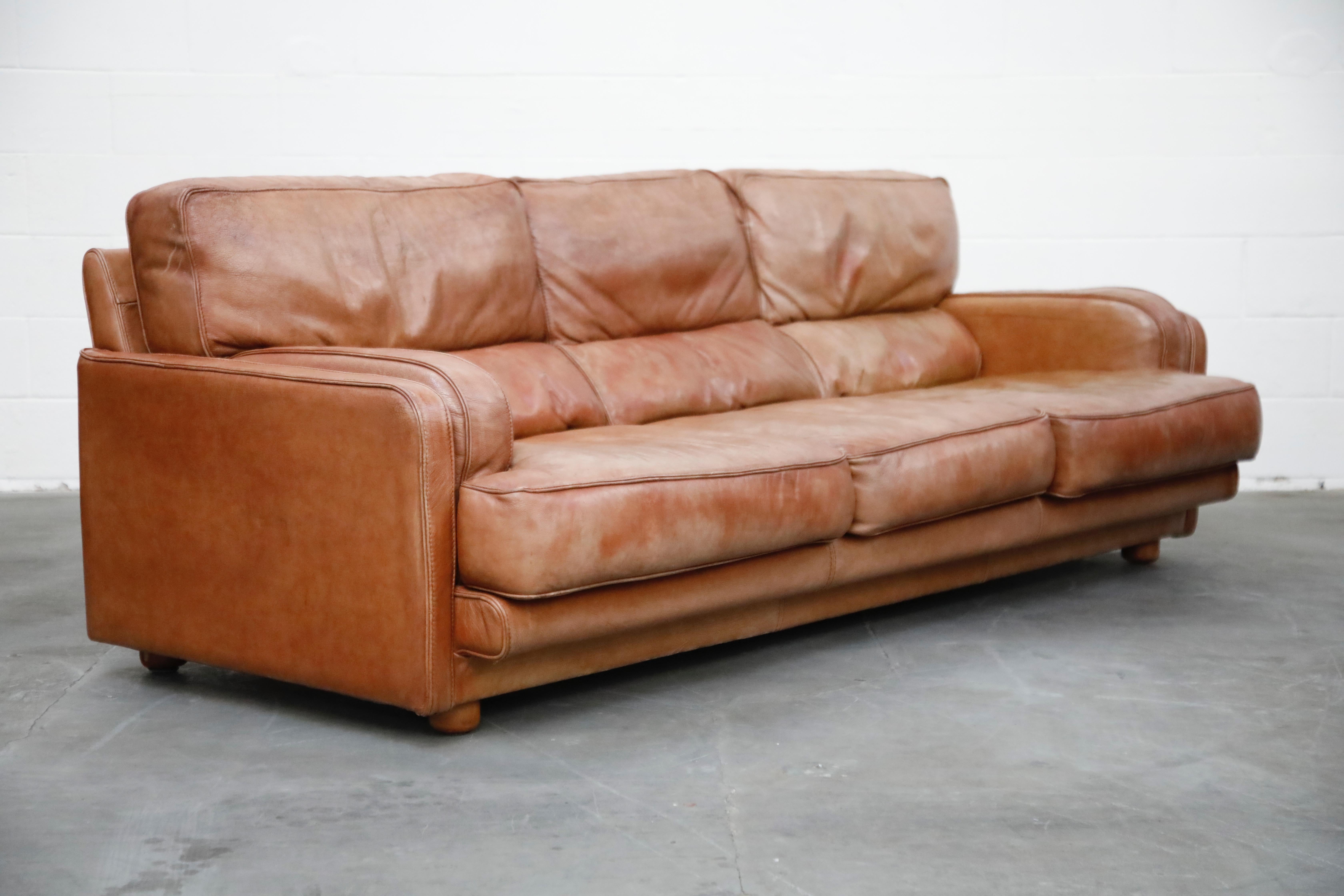 deep seated leather sofa