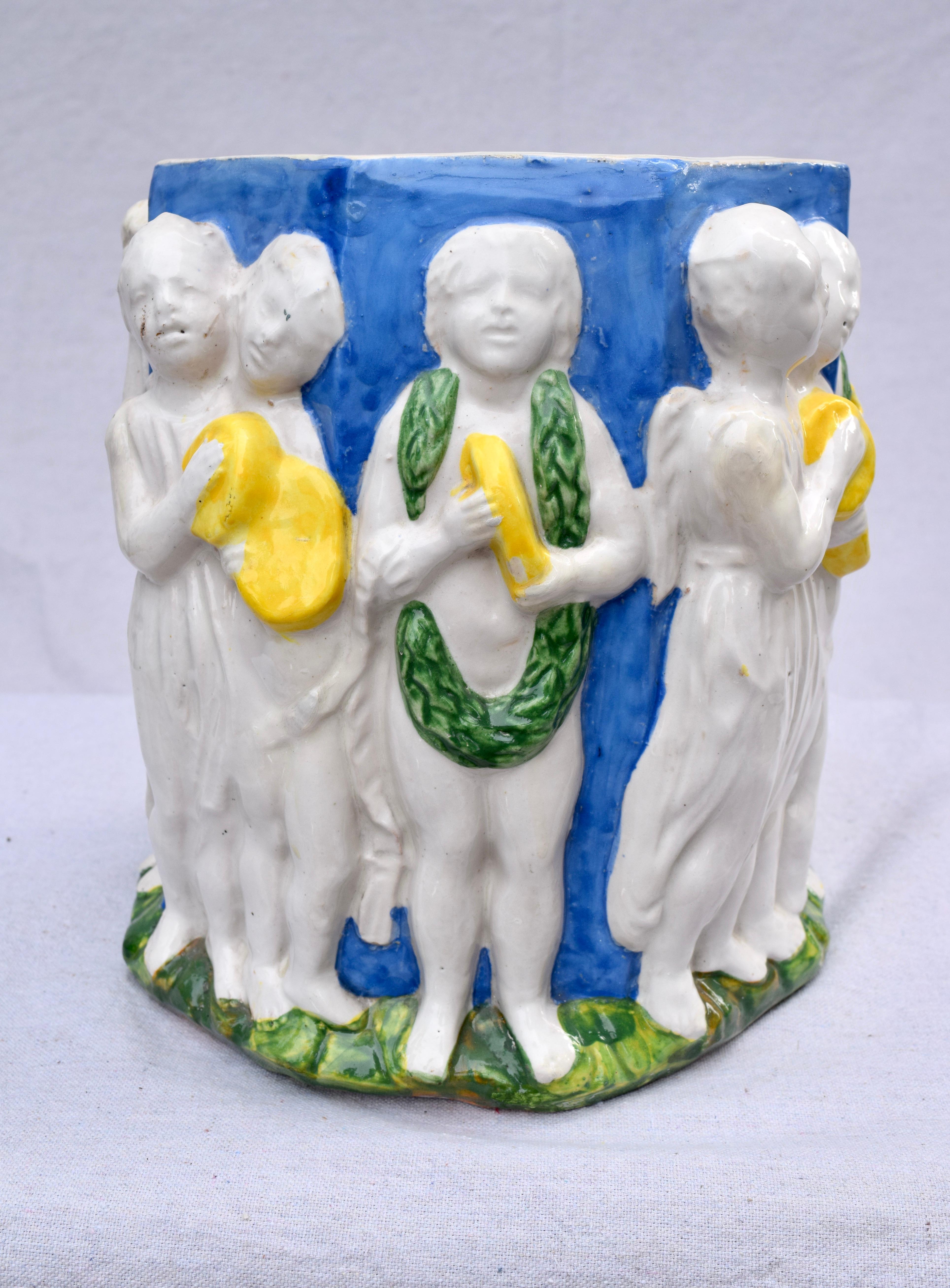 Italian Della Robbia Terra-Cotta Planter For Sale 2