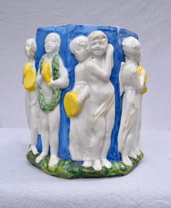 Italian Della Robbia Terra-Cotta Pottery Planter