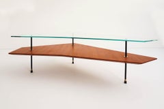 Italian Design 1950 Double Diagonal Coffee Table
