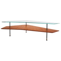 Italian Design 1950 Double Diagonal Coffee Table