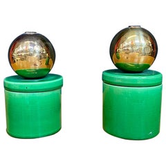 Italian design , 2 Small Ceramic Boxes, circa 1970