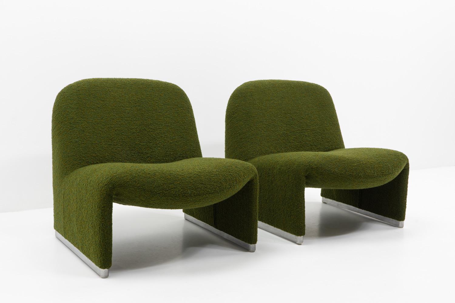 Aluminum Italian Design Alky Chairs by Giancarlo Piretti, 1970s – Set of 2