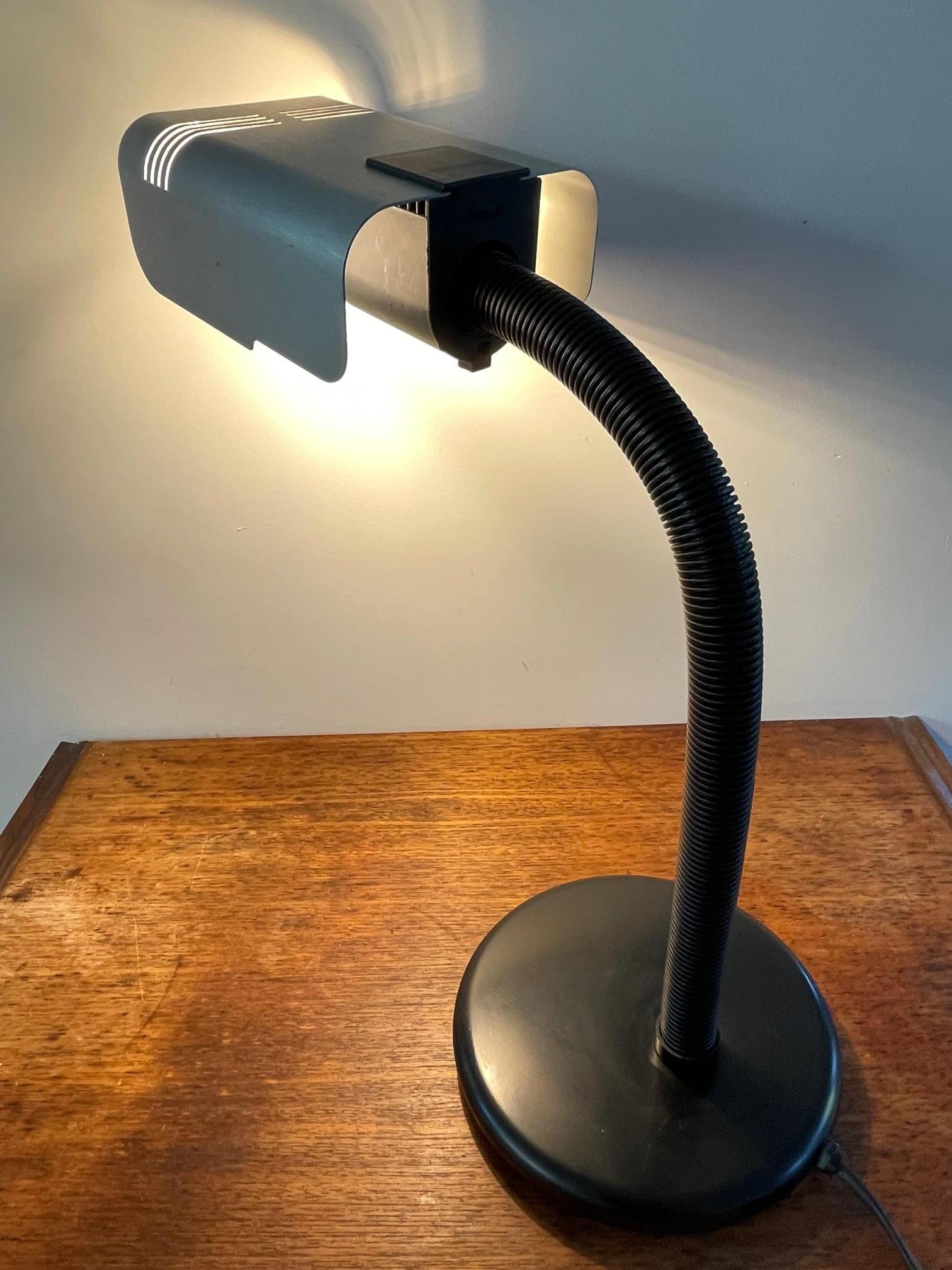 Italian Design Aluminum Gooseneck Lamp by Targetti Sankey, 1970s For Sale 4