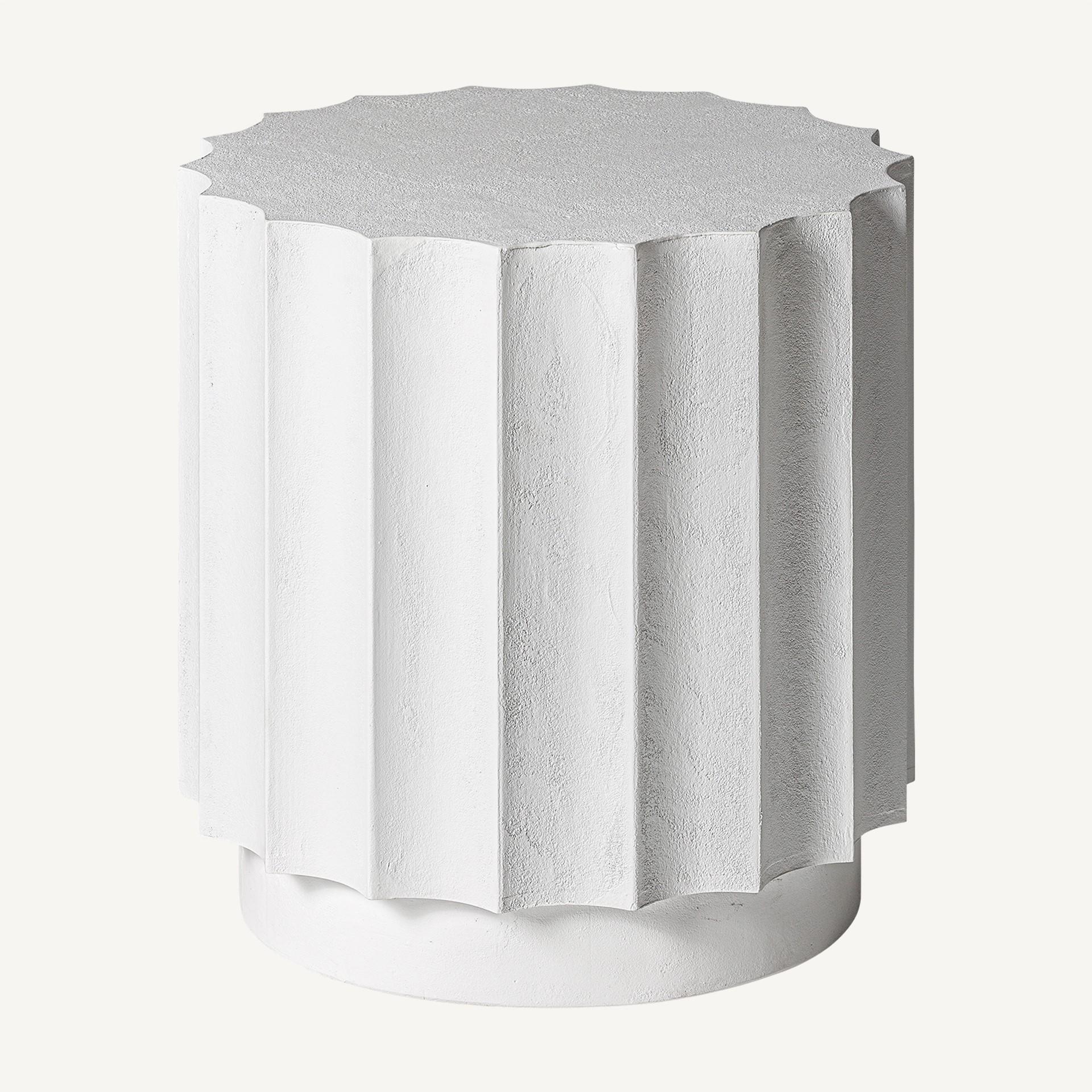 Beistelltisch aus weißem Beton und antikem Stil aus italienischem Design und Stein im Zustand „Neu“ im Angebot in Tourcoing, FR