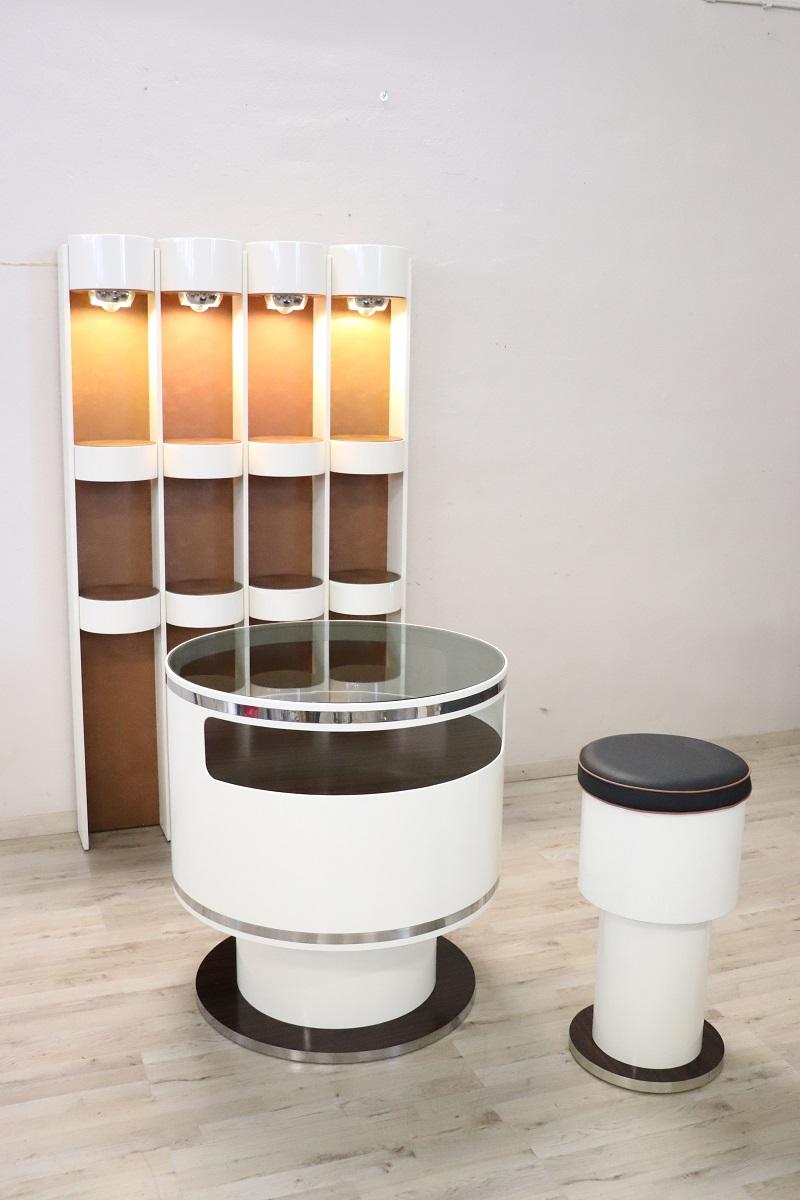 Mid-Century Modern Italian Design Bar Set in the Style of Joe Colombo, 1960s For Sale