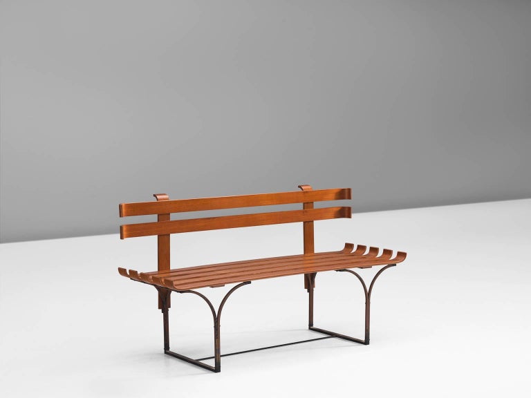 Italian Design Bent Plywood Bench, 1960s For Sale at 1stDibs