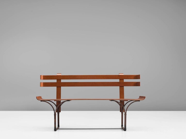 Italian Design Bent Plywood Bench, 1960s For Sale at 1stDibs