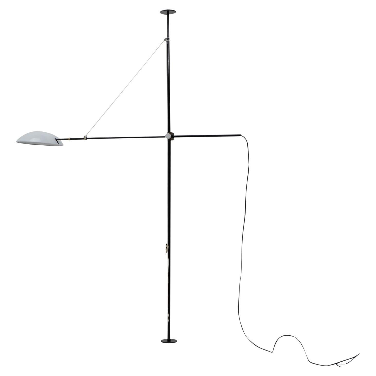 Italian Design Bigo Floor Ceiling Tension Pole Lamp by Valenti, Italy 1980s For Sale