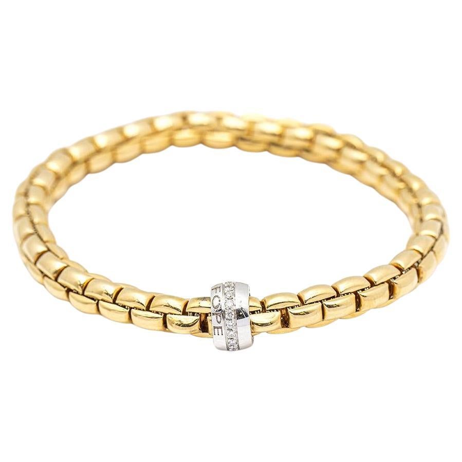 Italian Design Bracelet in Gold and Diamonds For Sale