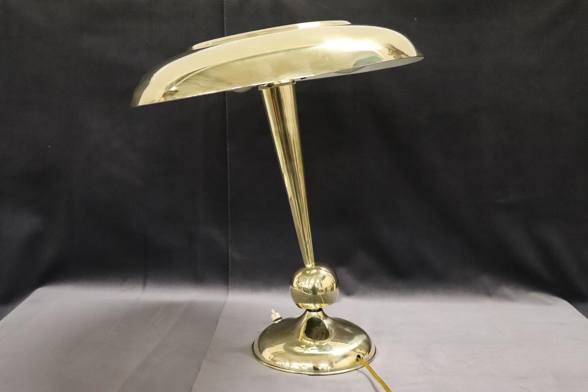 Lampe de table en laiton design italien par Oscar Torlasco pour Lumi, années 1950 en vente 12