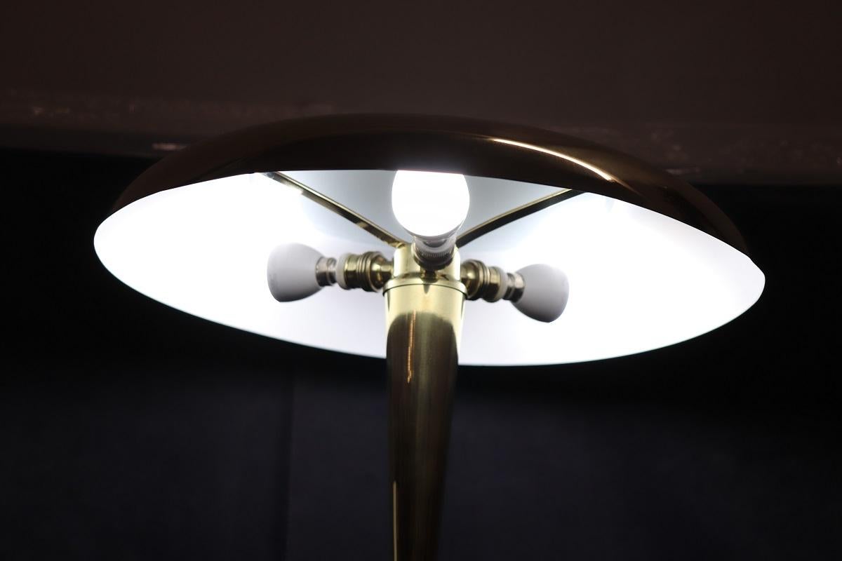 Mid-Century Modern Italian Design Brass Table Lamp by Oscar Torlasco for Lumi, 1950s For Sale