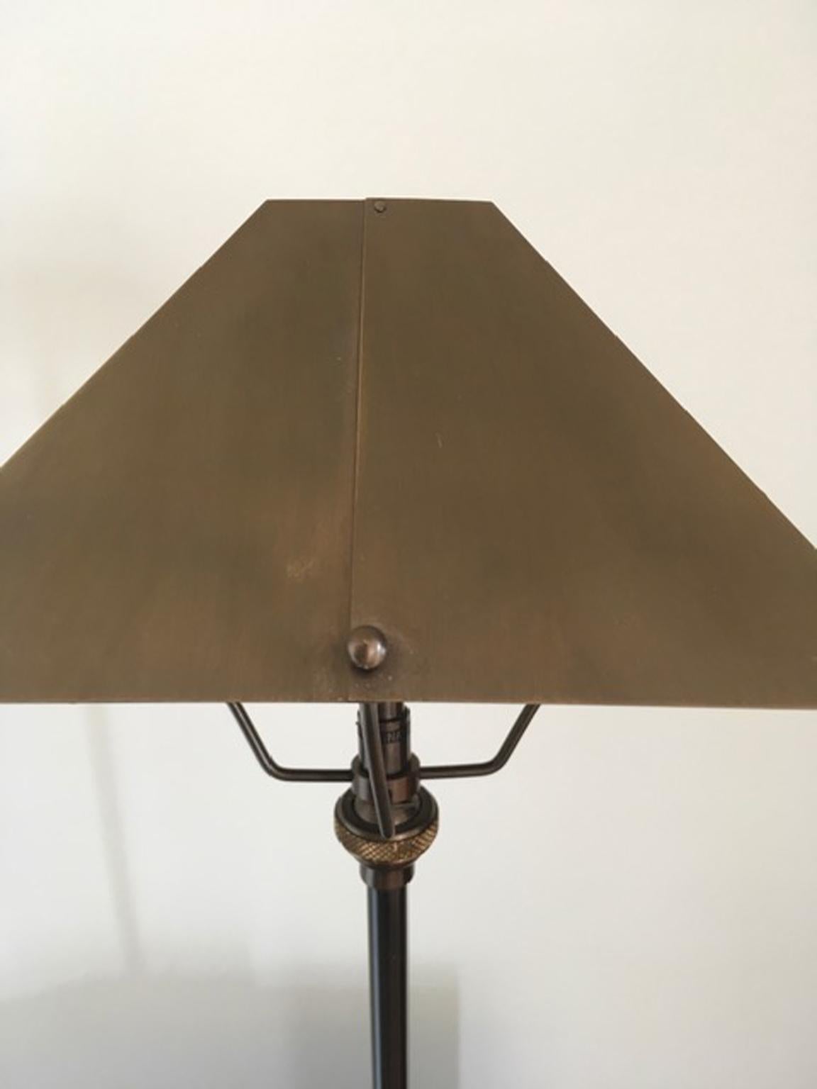 Minimalist Italian Design Burnished Brass Cordless Table Lamp Contemporary Production
