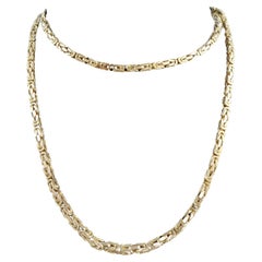 Italian Design Byzantine Link Necklace, Hallmarked 1990