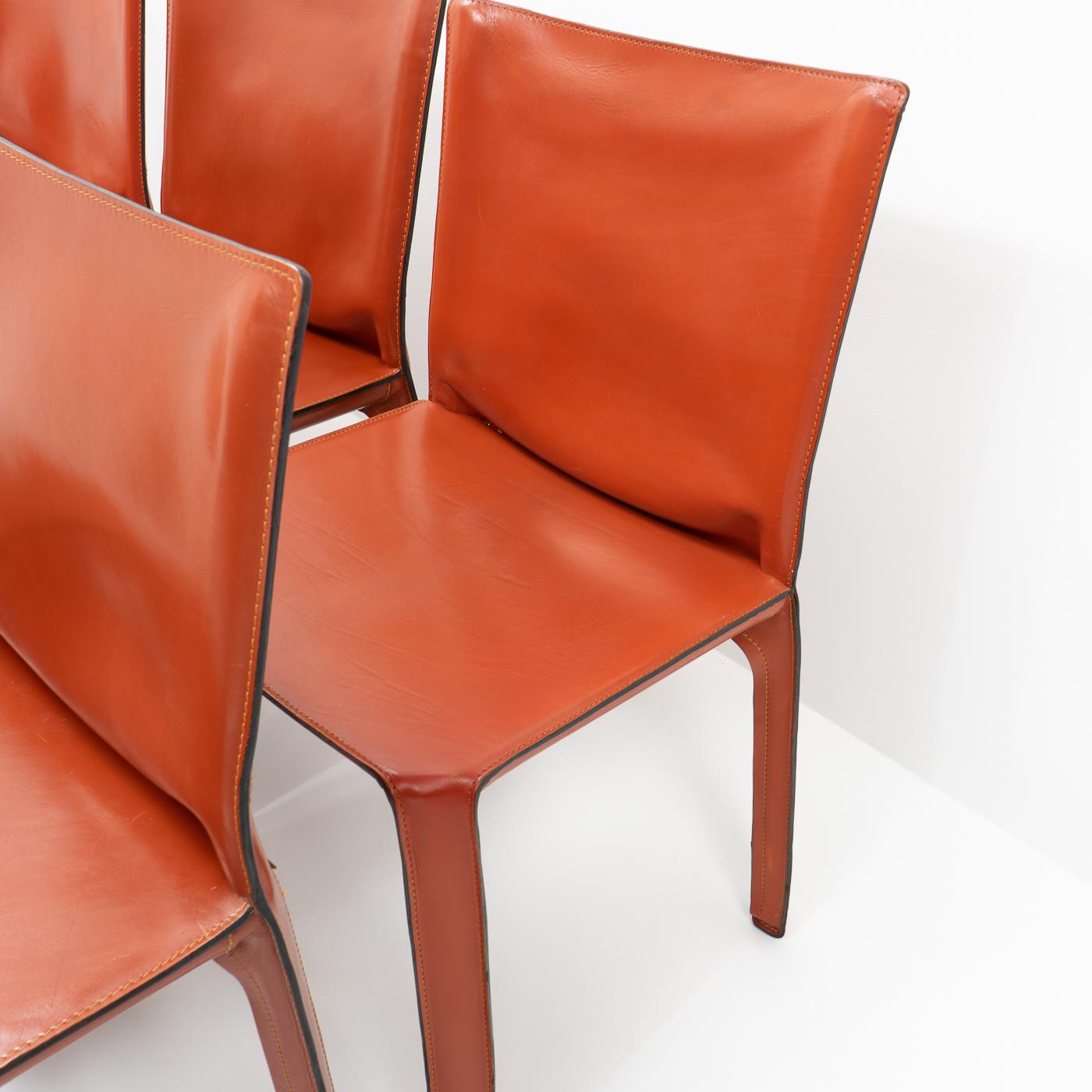 Italian Design Cab 412 Chairs by Mario Bellini for Cassina, Set of 8 6