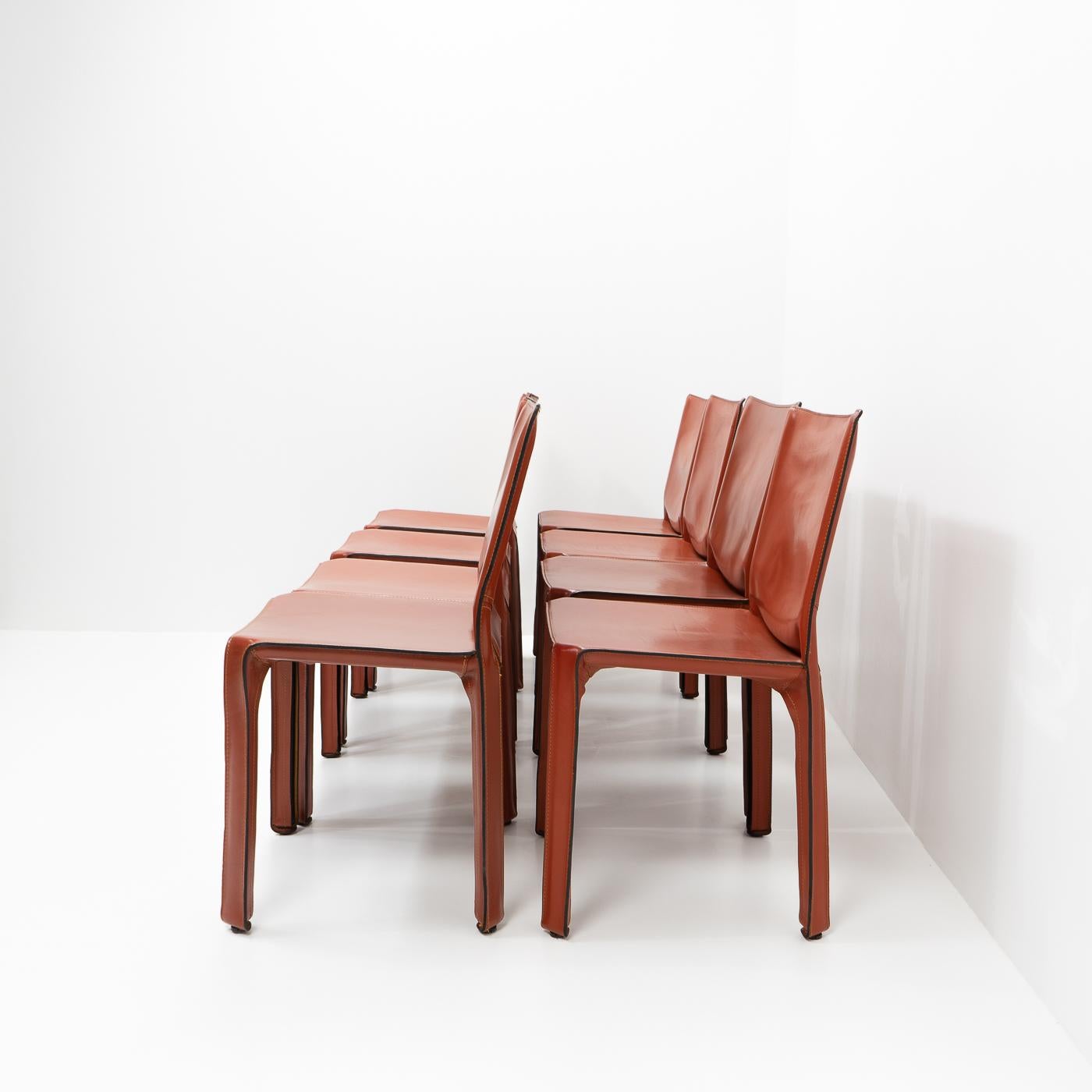 Italian Design Cab 412 Chairs by Mario Bellini for Cassina, Set of 8 12