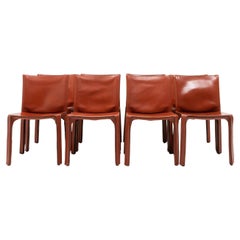 Italian Design Cab 412 Chairs by Mario Bellini for Cassina, Set of 8