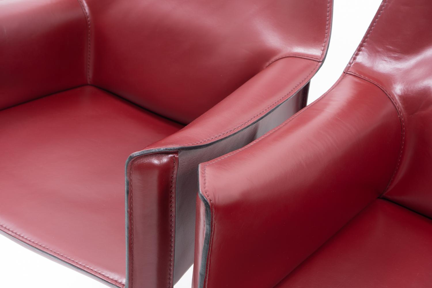 Sedie Cab 413 di design italiano di Mario Bellini per Cassina, anni '90 in vendita 3