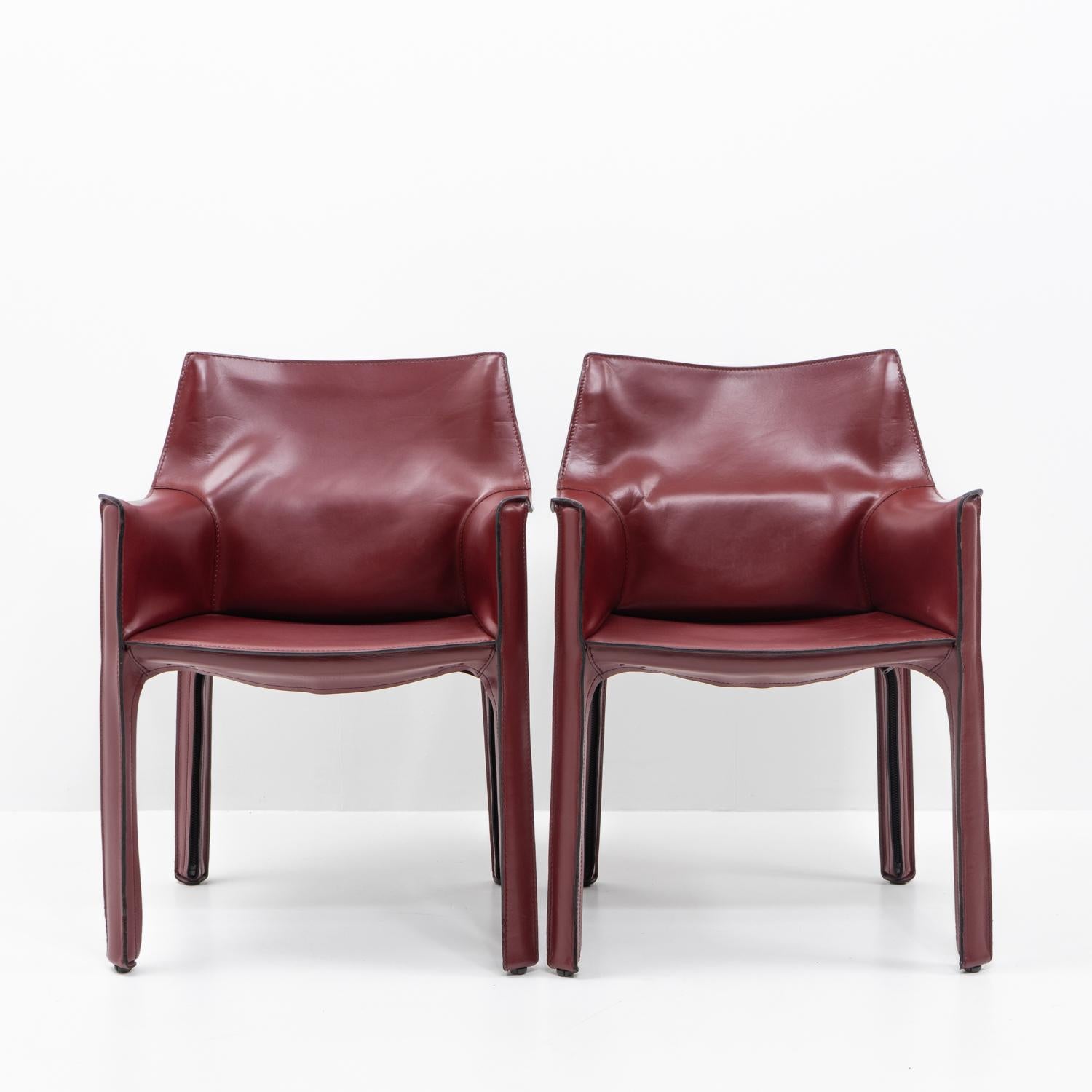 Sedie Cab 413 di design italiano di Mario Bellini per Cassina, anni '90 in vendita 5