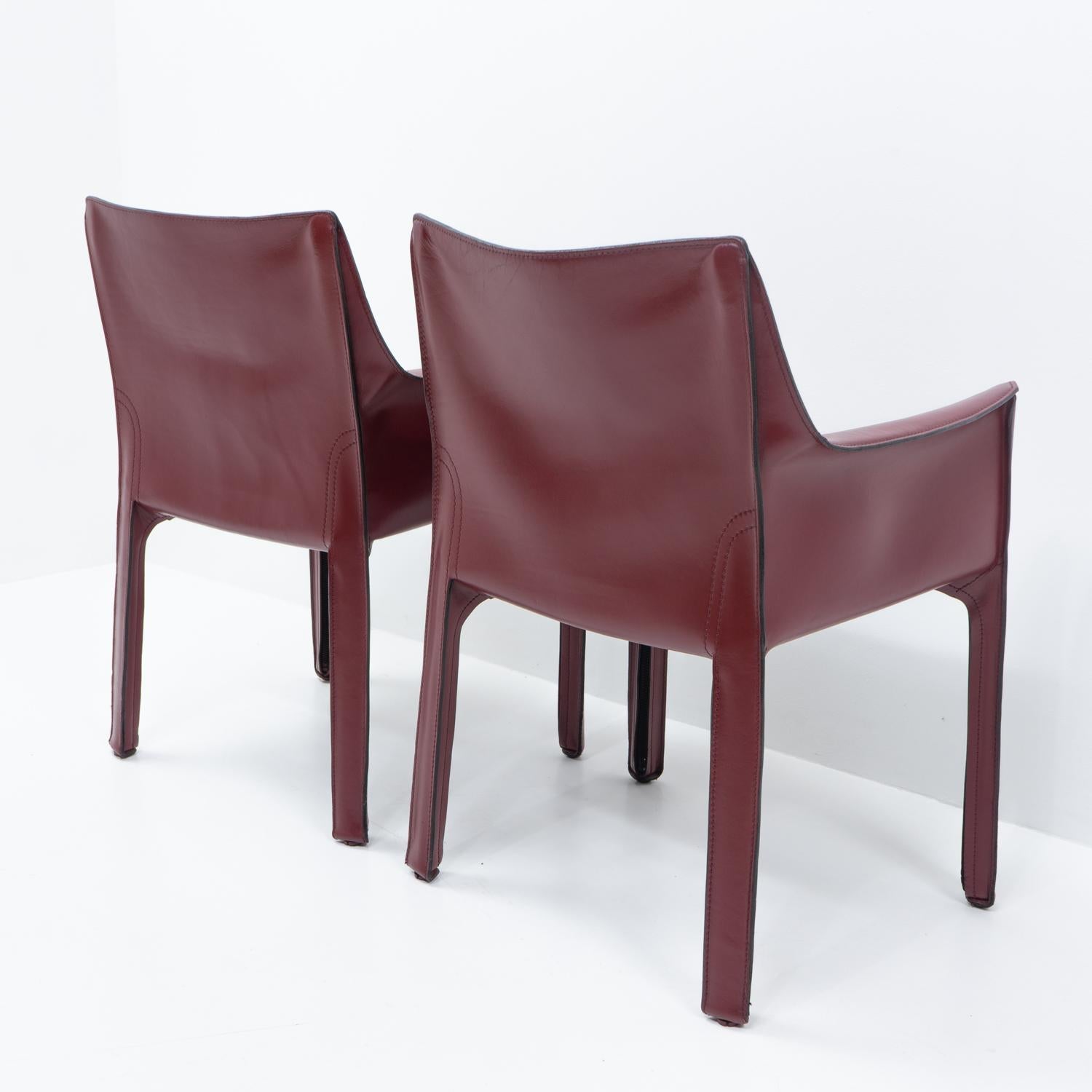 Fine XX secolo Sedie Cab 413 di design italiano di Mario Bellini per Cassina, anni '90 in vendita
