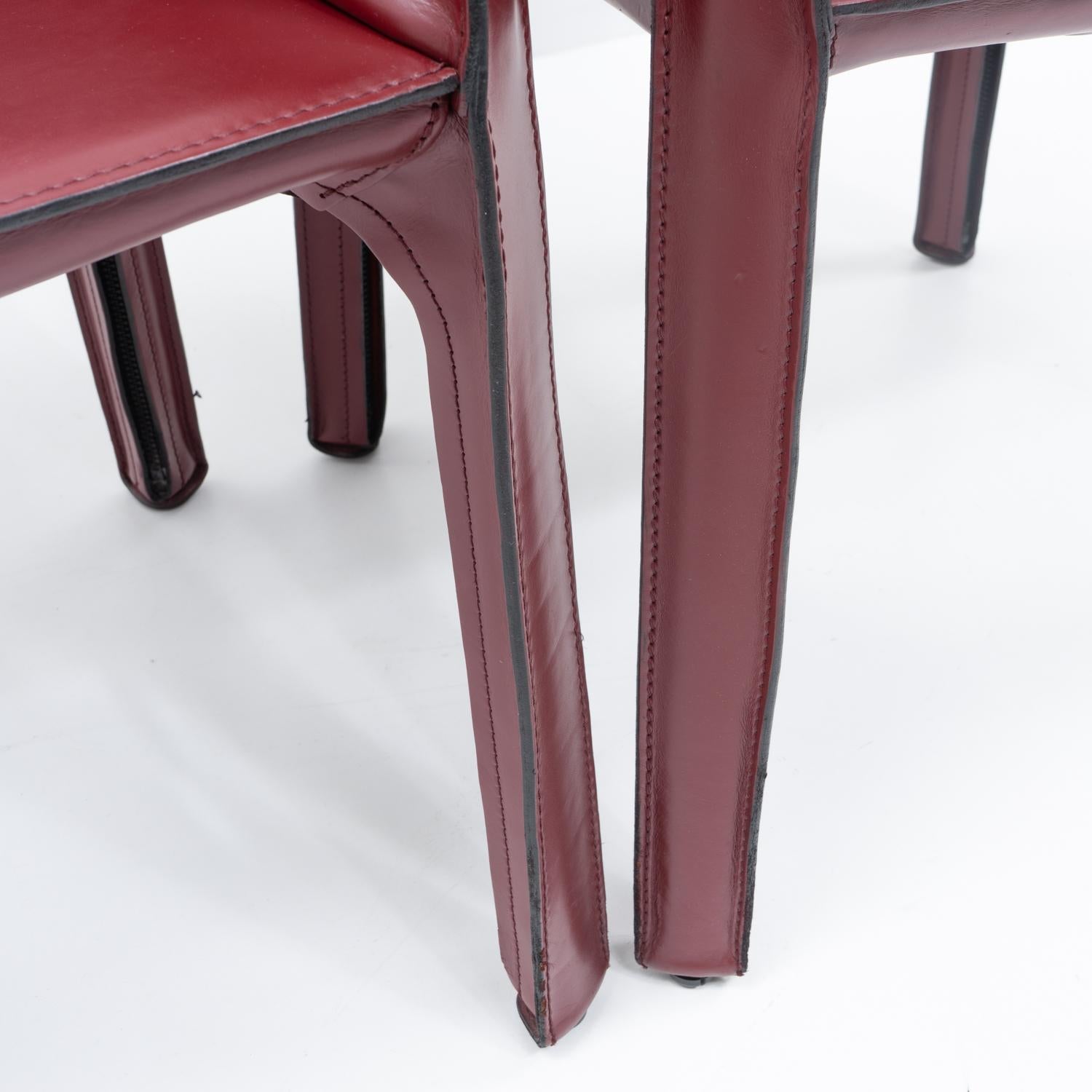 Sedie Cab 413 di design italiano di Mario Bellini per Cassina, anni '90 in vendita 1