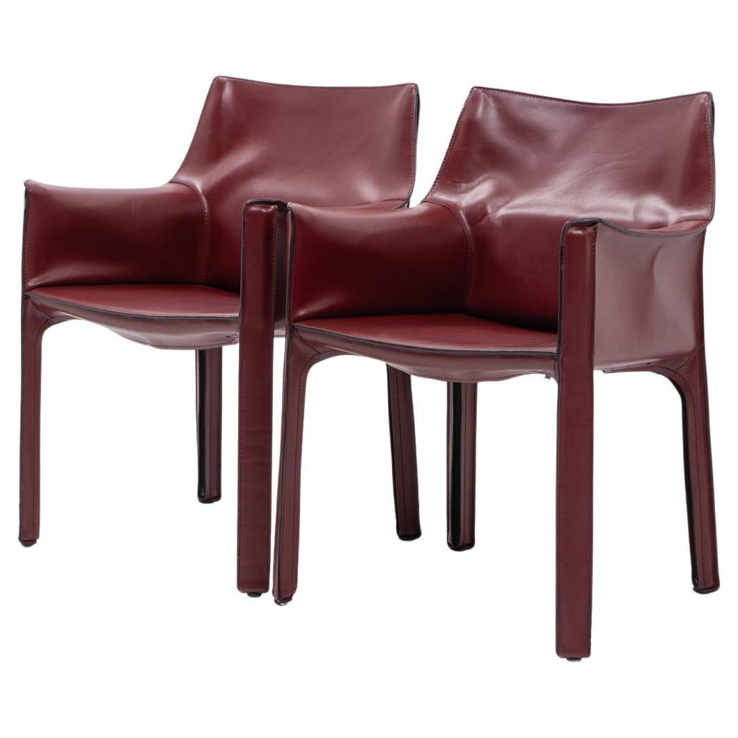 Sedie Cab 413 di design italiano di Mario Bellini per Cassina, anni '90 in vendita